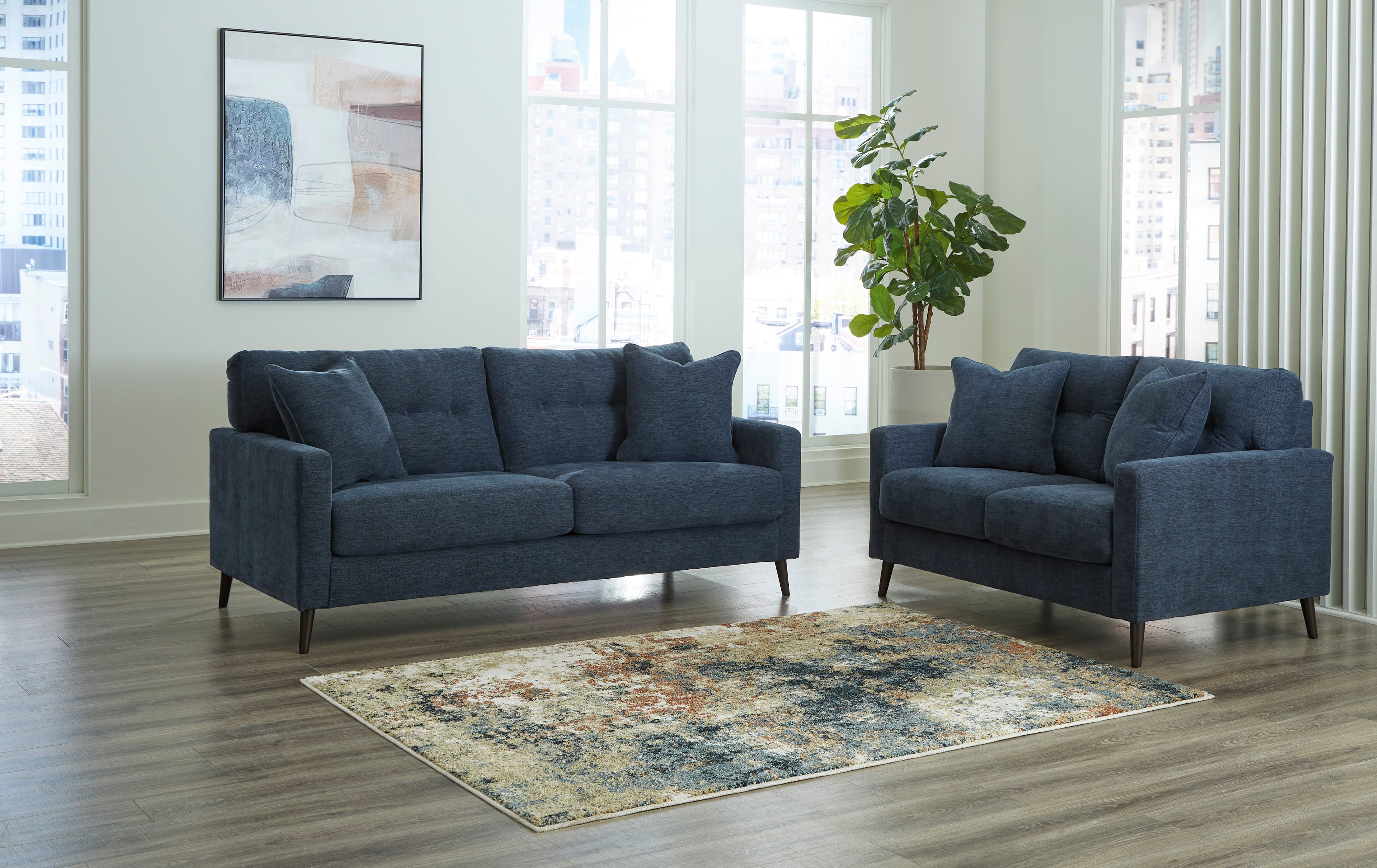 Bixler 2.5 + 2 Seat Sofa Pair Navy