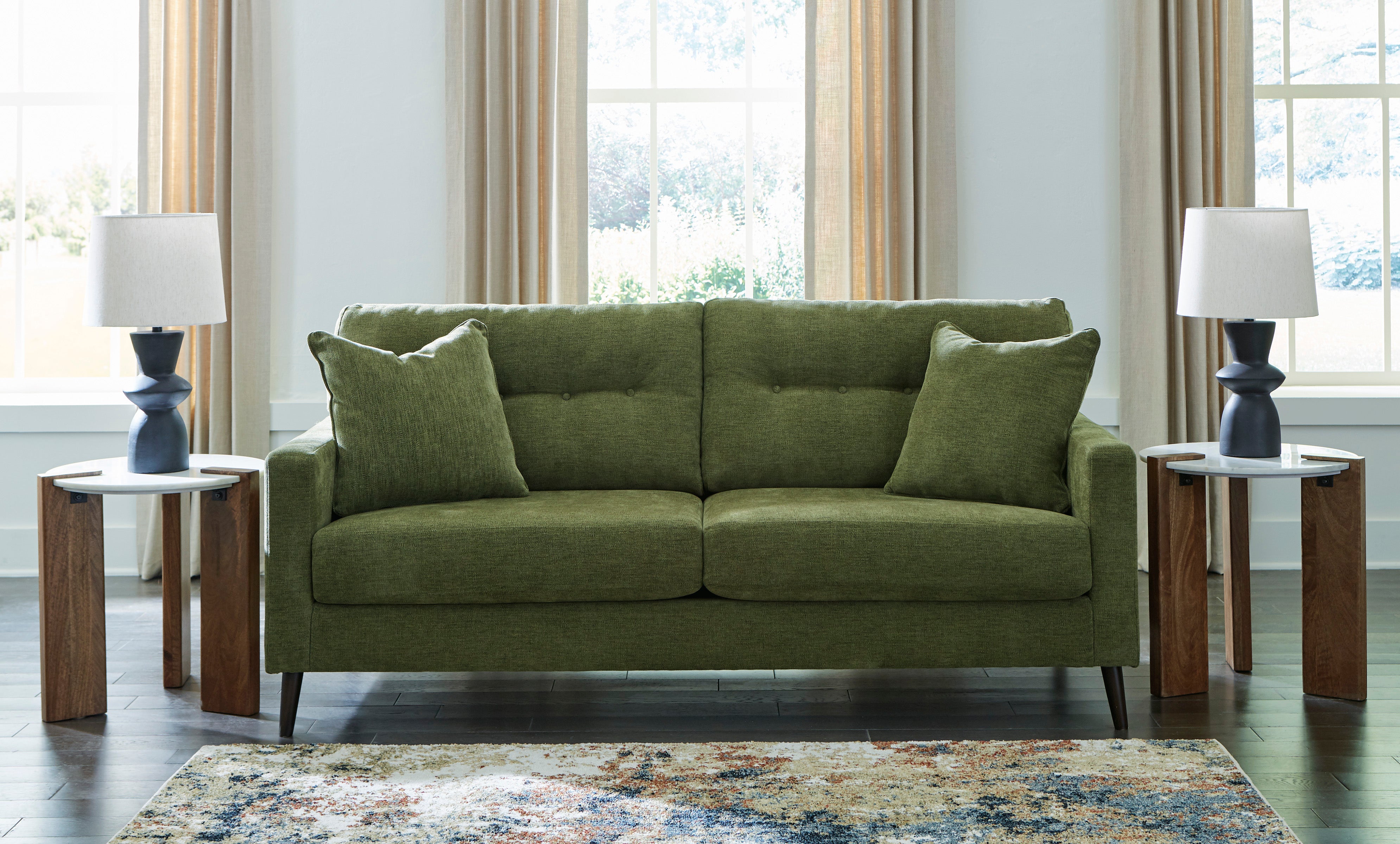 Bixler 2.5 Seaters Sofa Olive Fabric