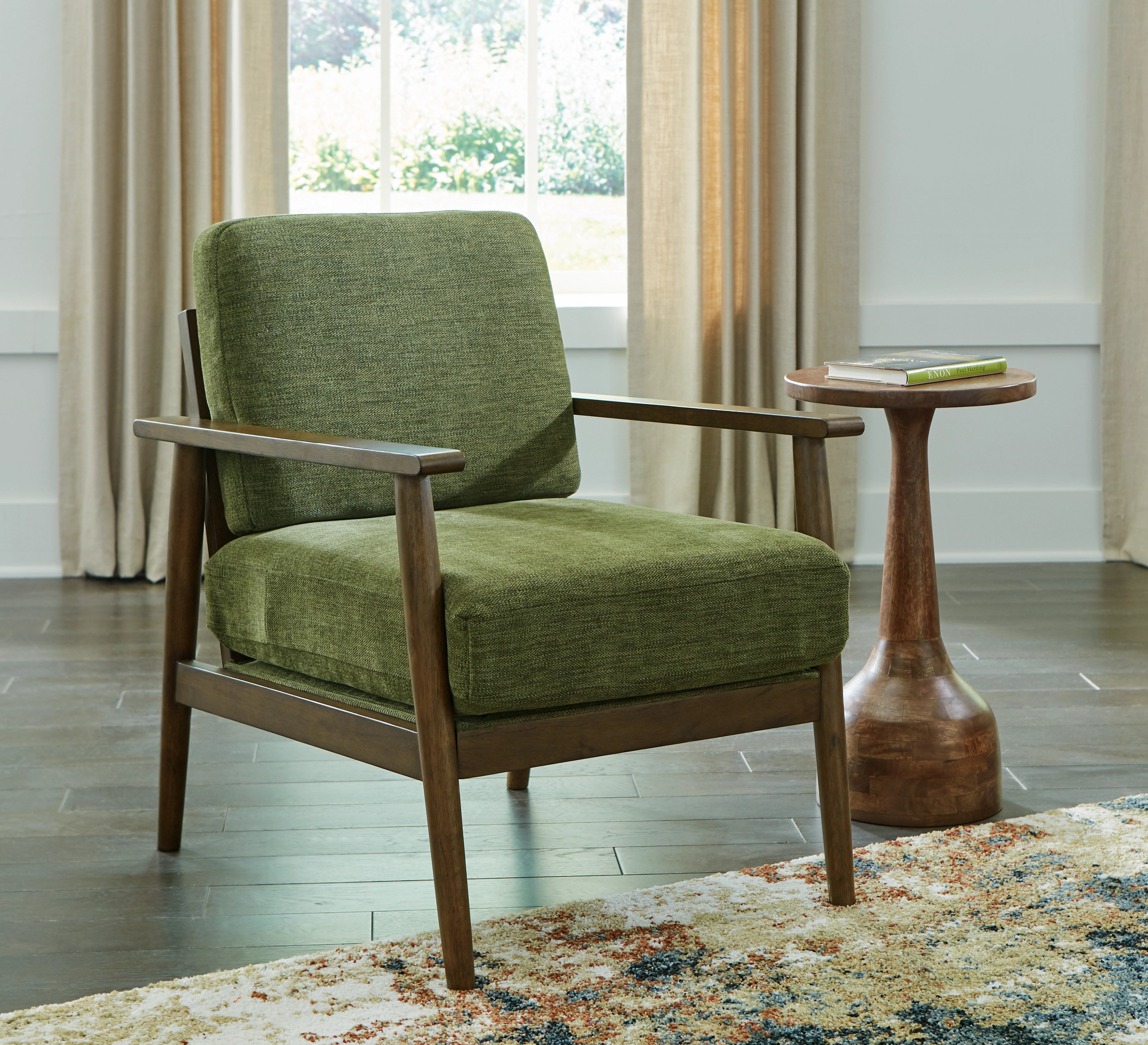 Bixler Showood Accent Chair Olive