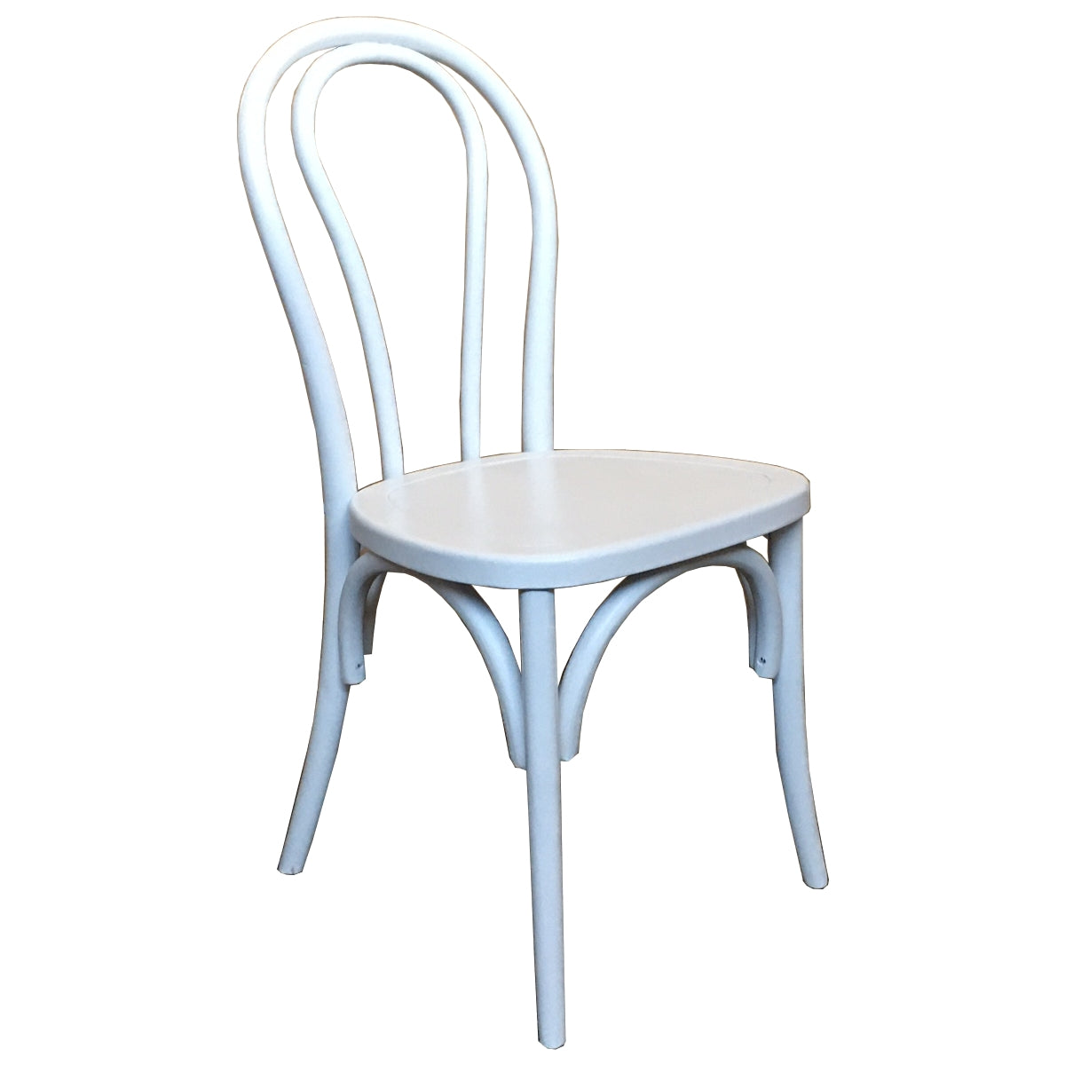 Brighton Chair with Timber Seat - White