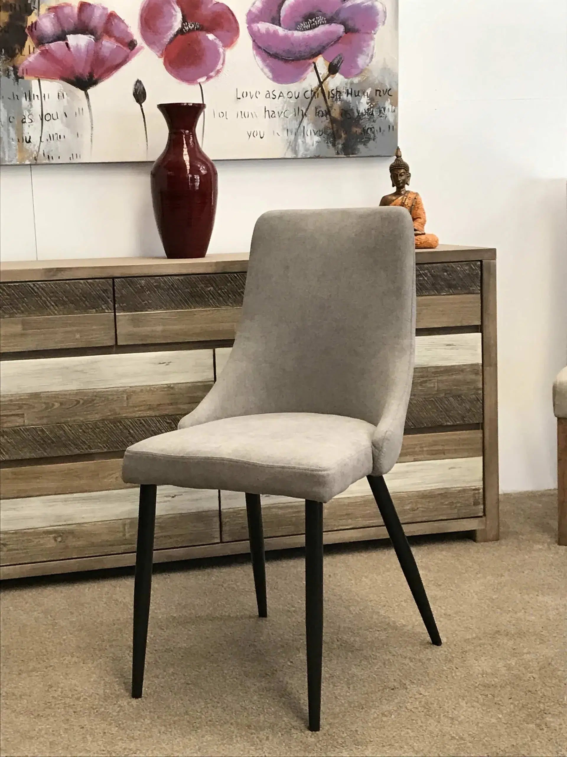 CLEARANCE - EX-DISPLAY- Upholstered Chair - Grey - InStyle Furniture