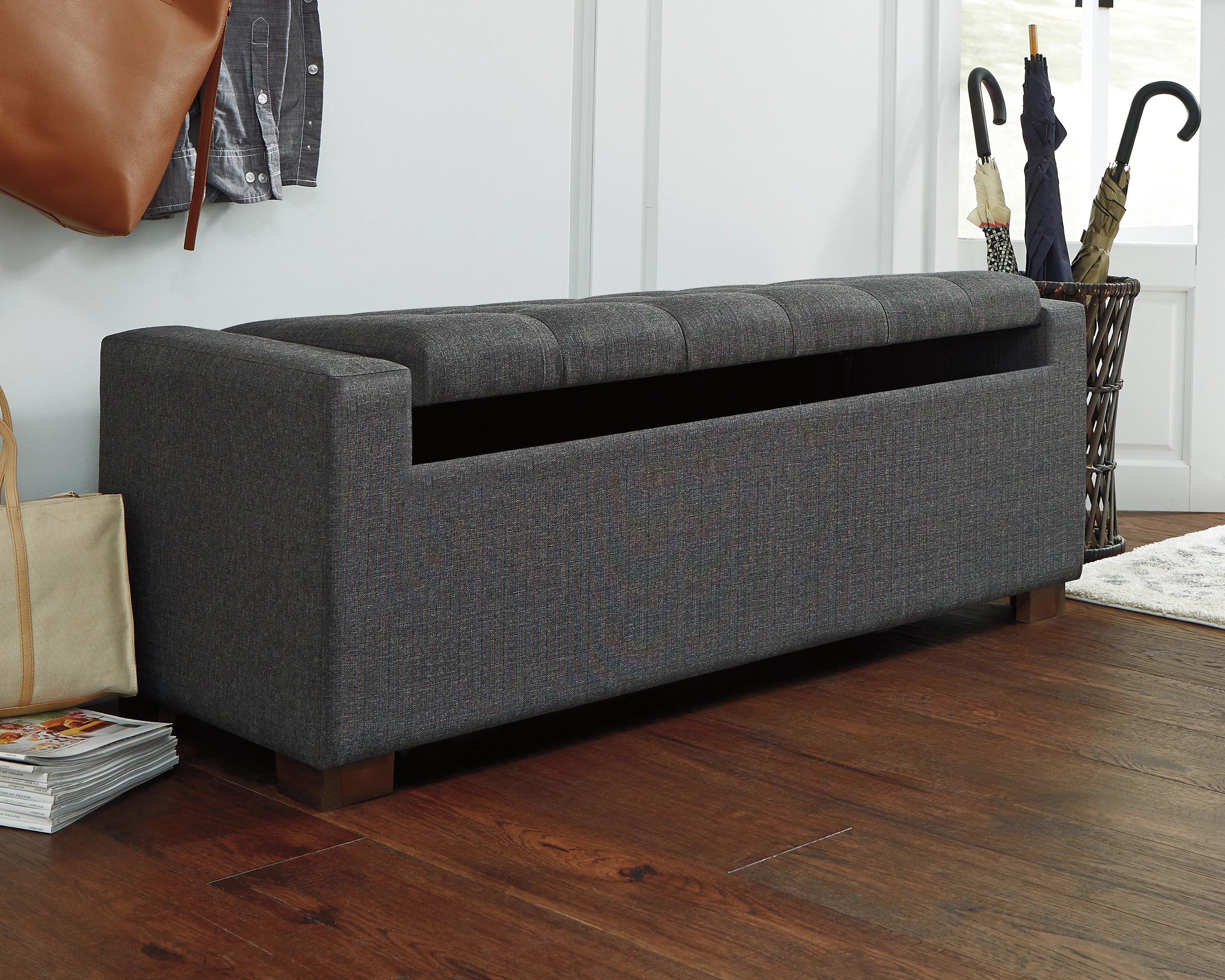 Cortwell Storage Bench Grey