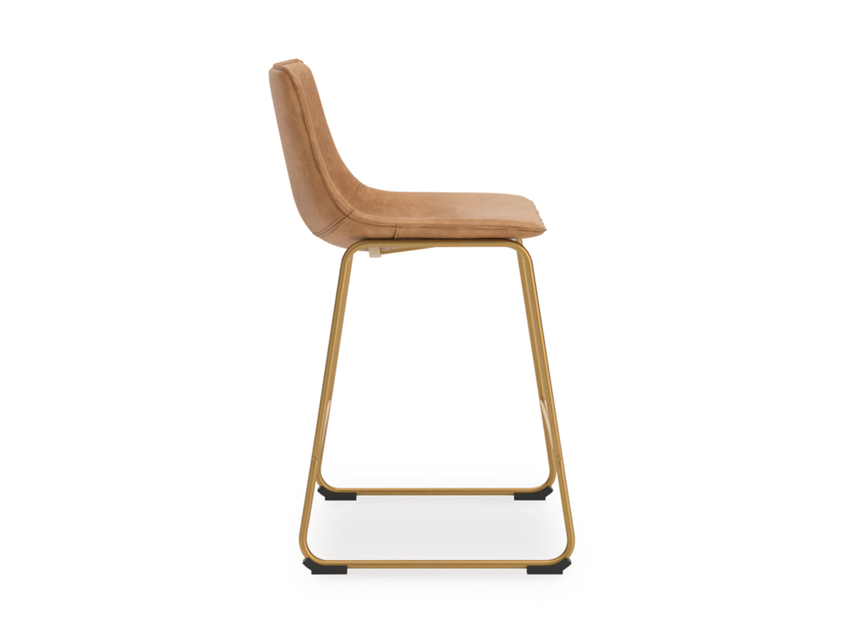 Crandox Counter Height Bar Chair (Set of 2) – Toast / Gold
