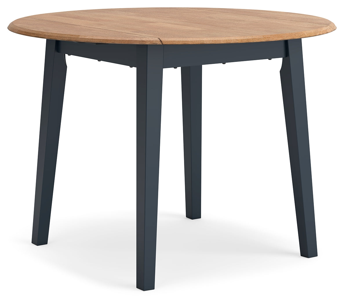 Gesthaven Double Drop Leaf Round Dining Table – Blue/Natural
