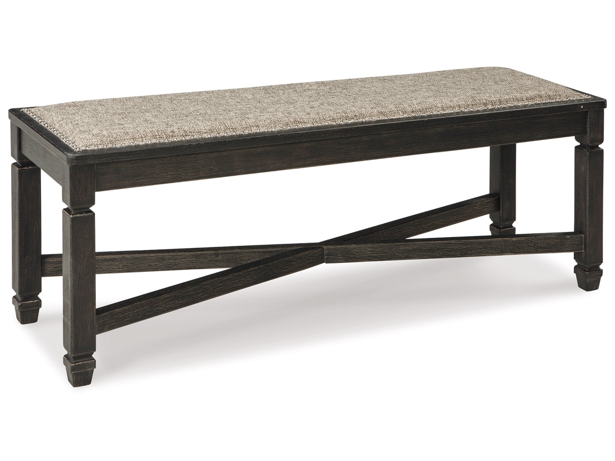 Tyler Creek Dining Bench – Black / Grayish Brown