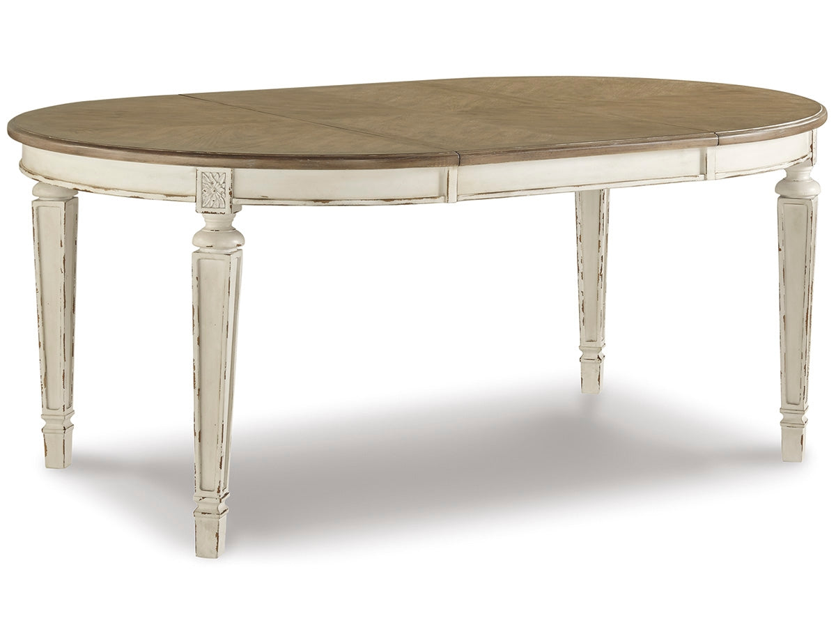 Realyn Oval Extension Dining Table – Two-Tone French Country Style