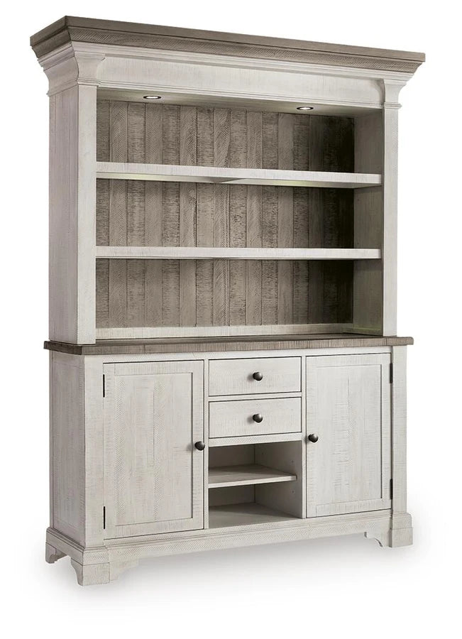 Havalance Buffet Table with Hutch – White / Gray