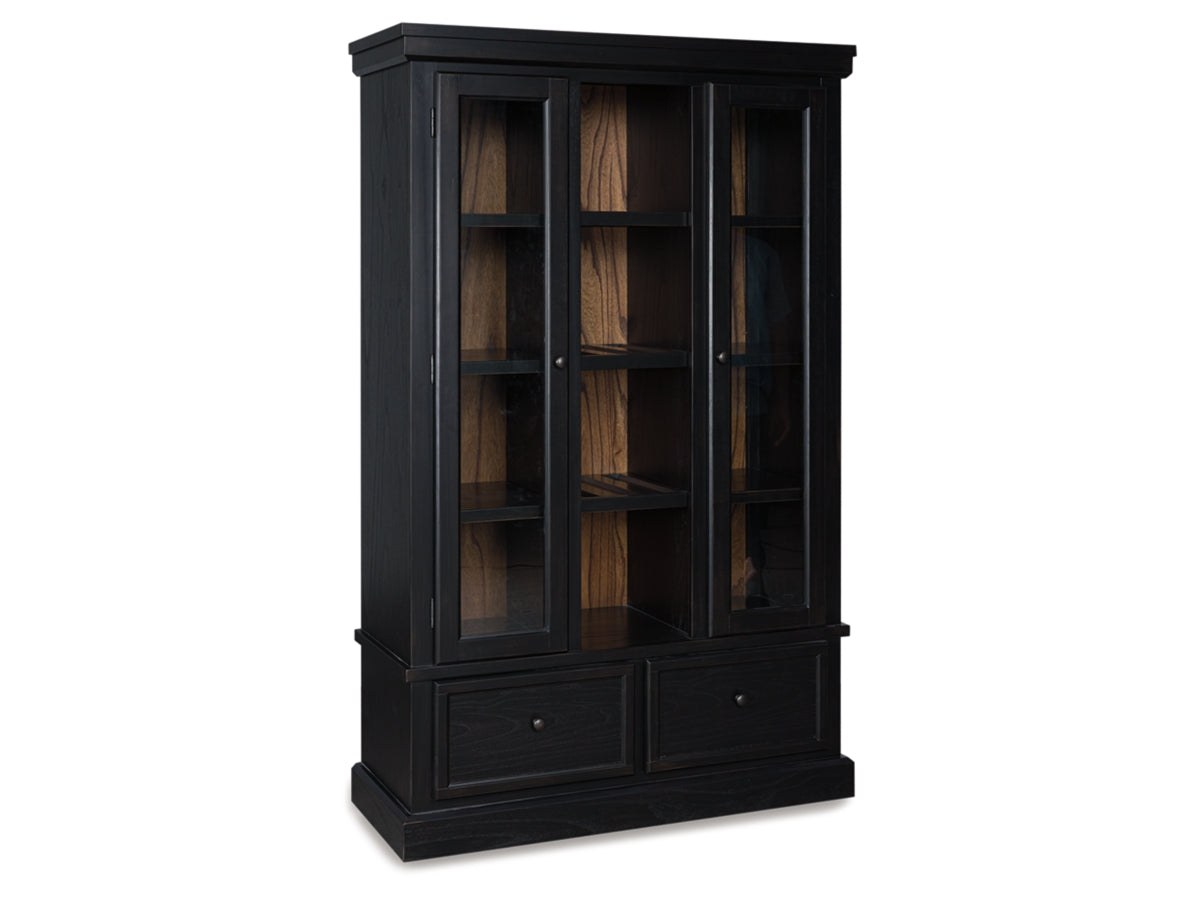 Chadworth Curio Cabinet – Black / Brown