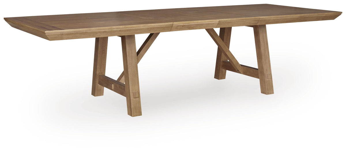 Ridgester Rectangular Dining Extension Table - Light Brown