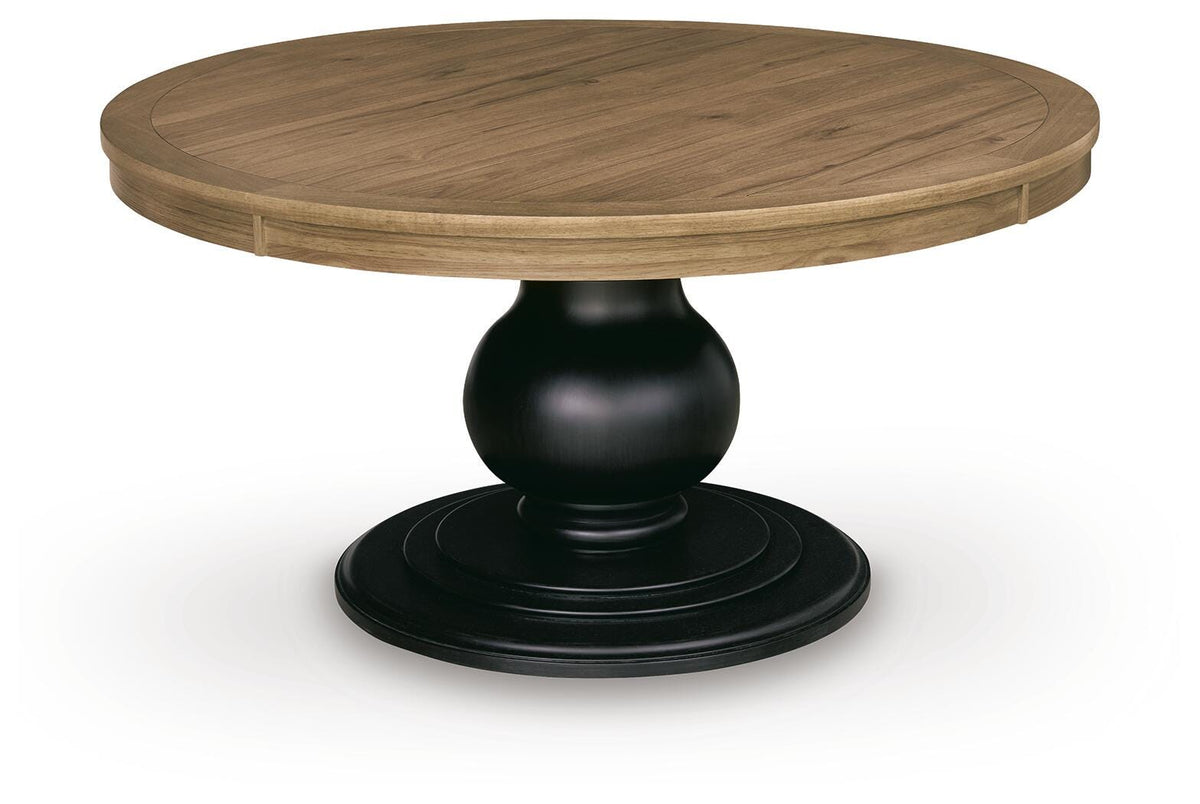 Ridgester Round Dining Table - Light Brown
