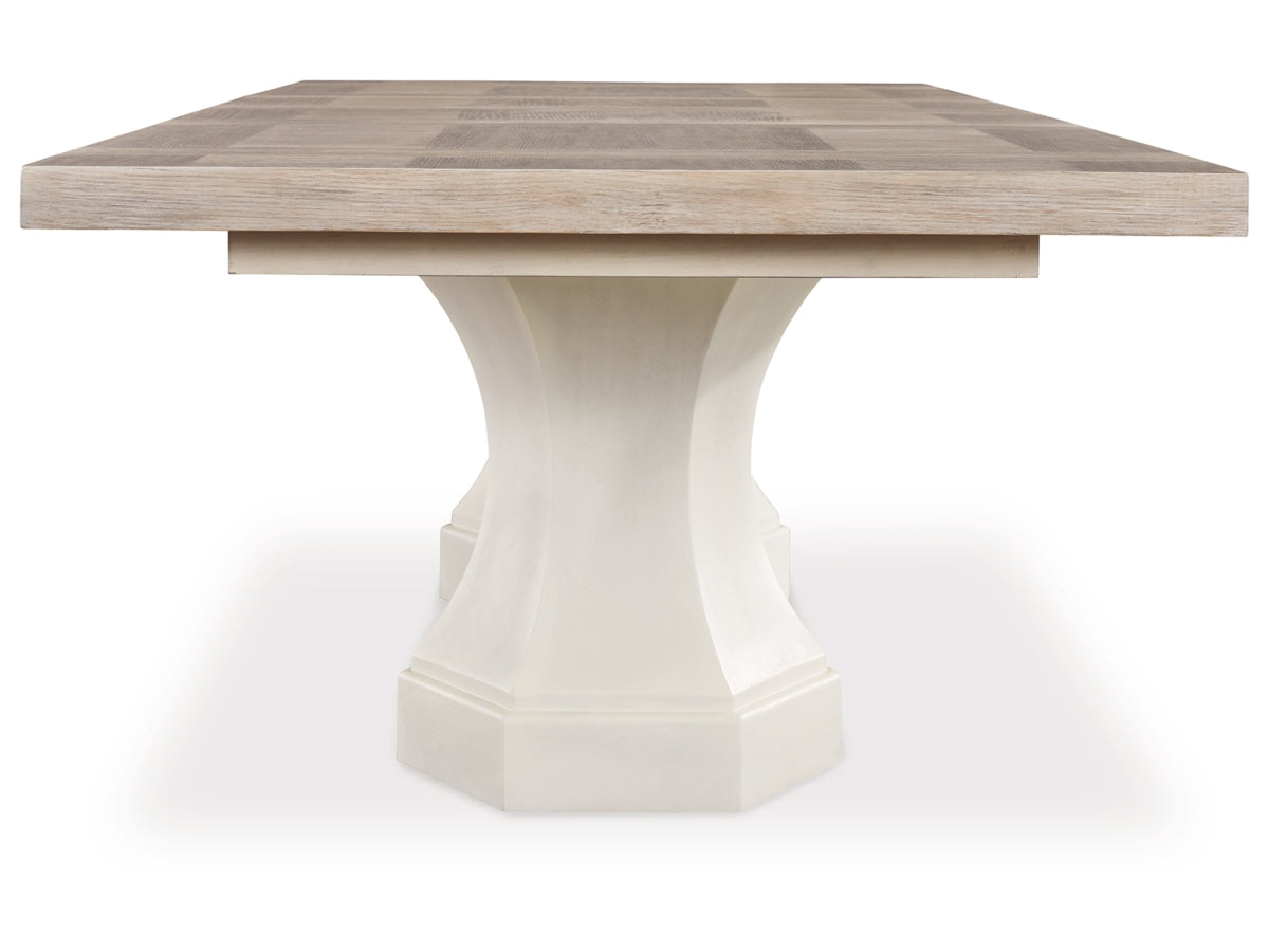 Jorlaina Extension Dining Table – Light Greyish Brown