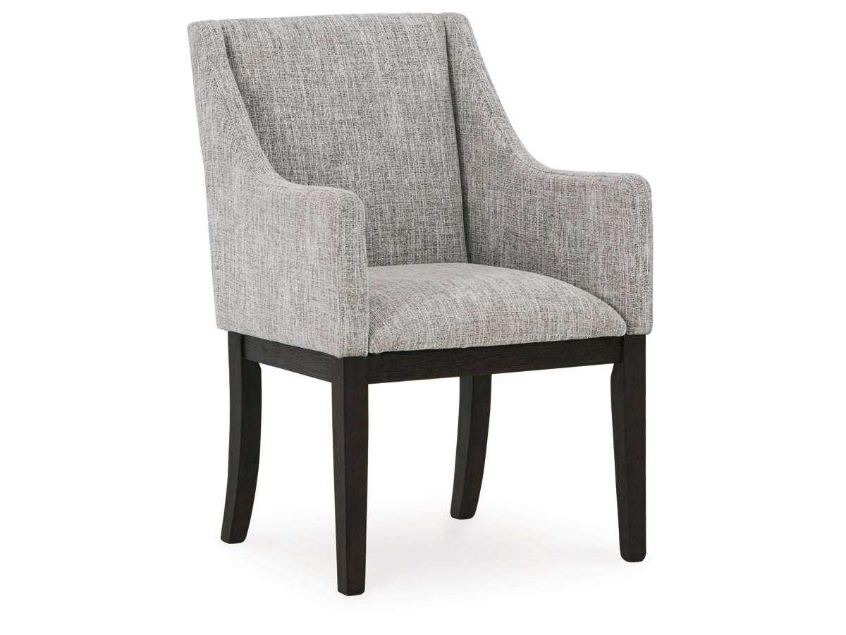 Burkhaus Dining Arm Chair – Beige / Dark Brown