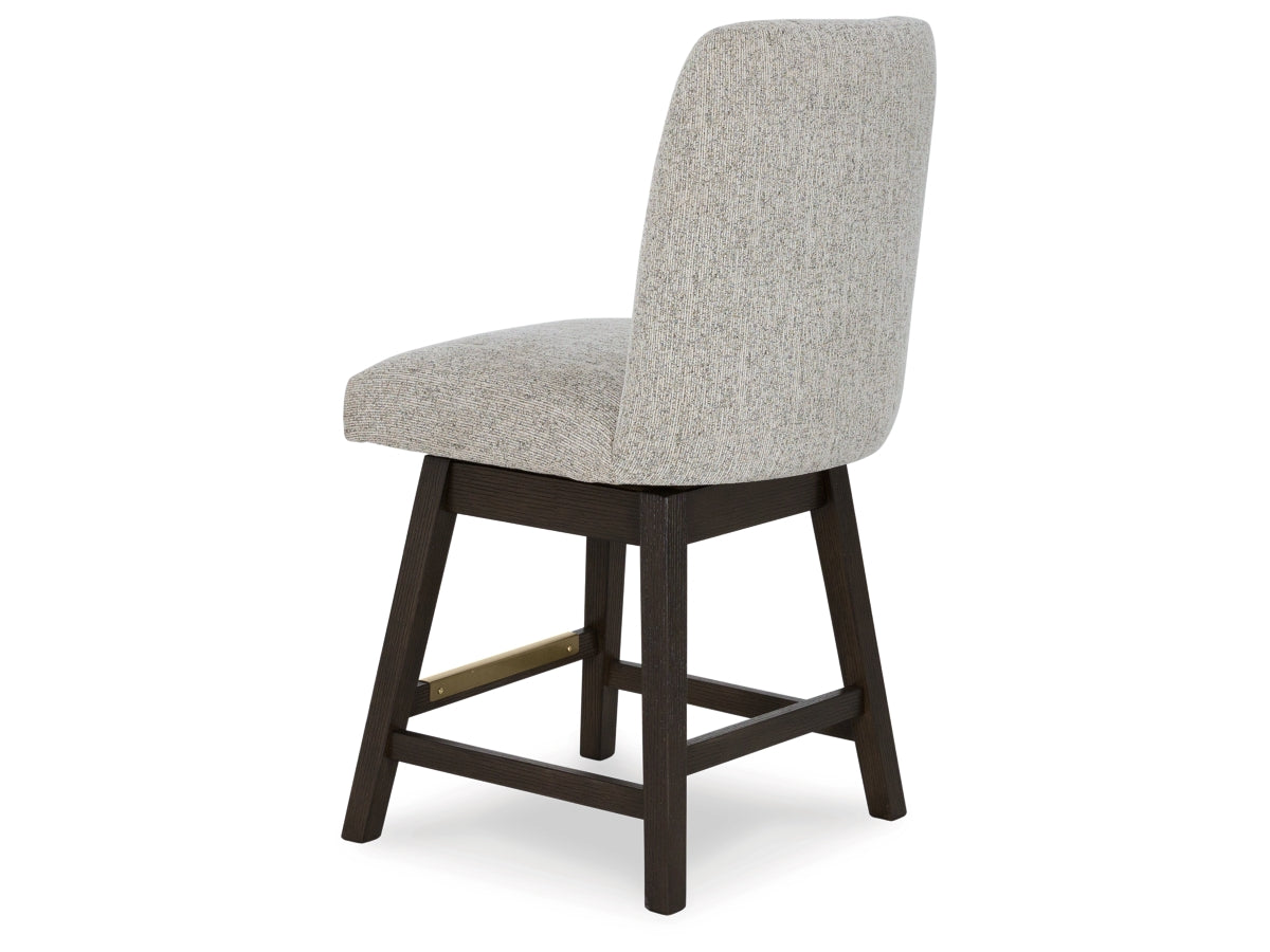 Burkhaus Counter Height Bar Chair – Beige / Dark Brown