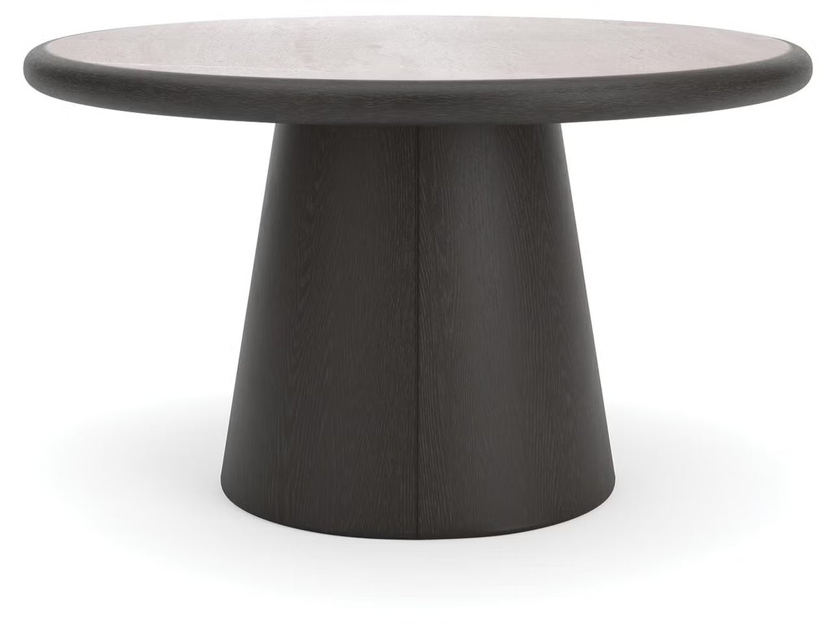 Bracken 137cm Round Marble Dining Table – French Black