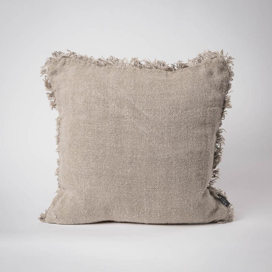 Bedouin Handwoven Linen Cushion – Natural
