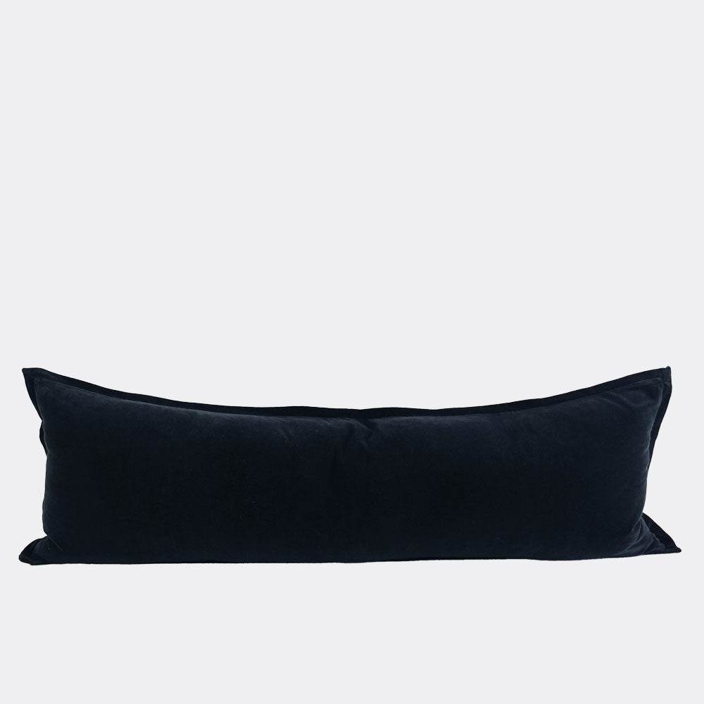 Evelyn Velvet Long Lumbar – Black