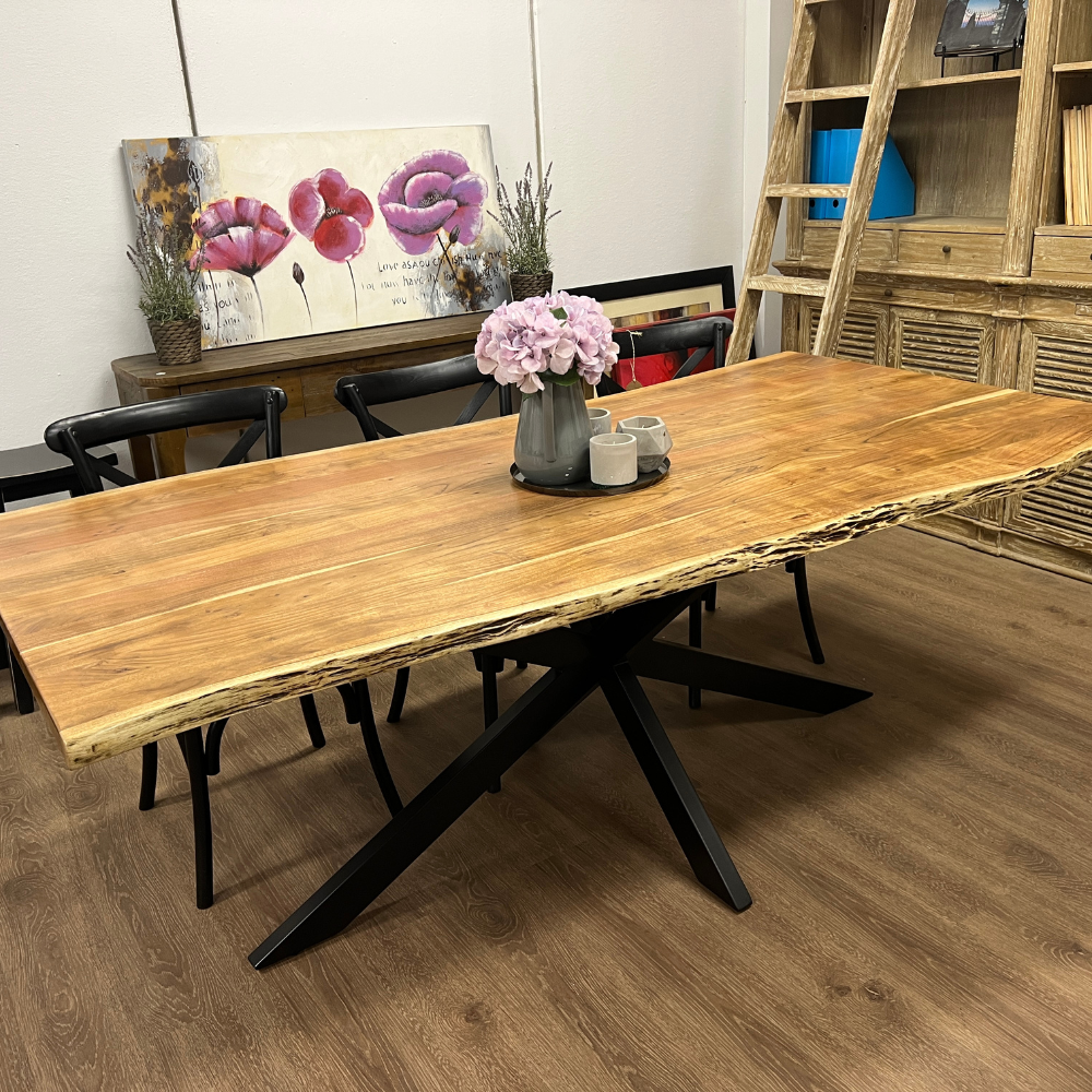 Elite Live Edge Dining Table 2400mm - Natural