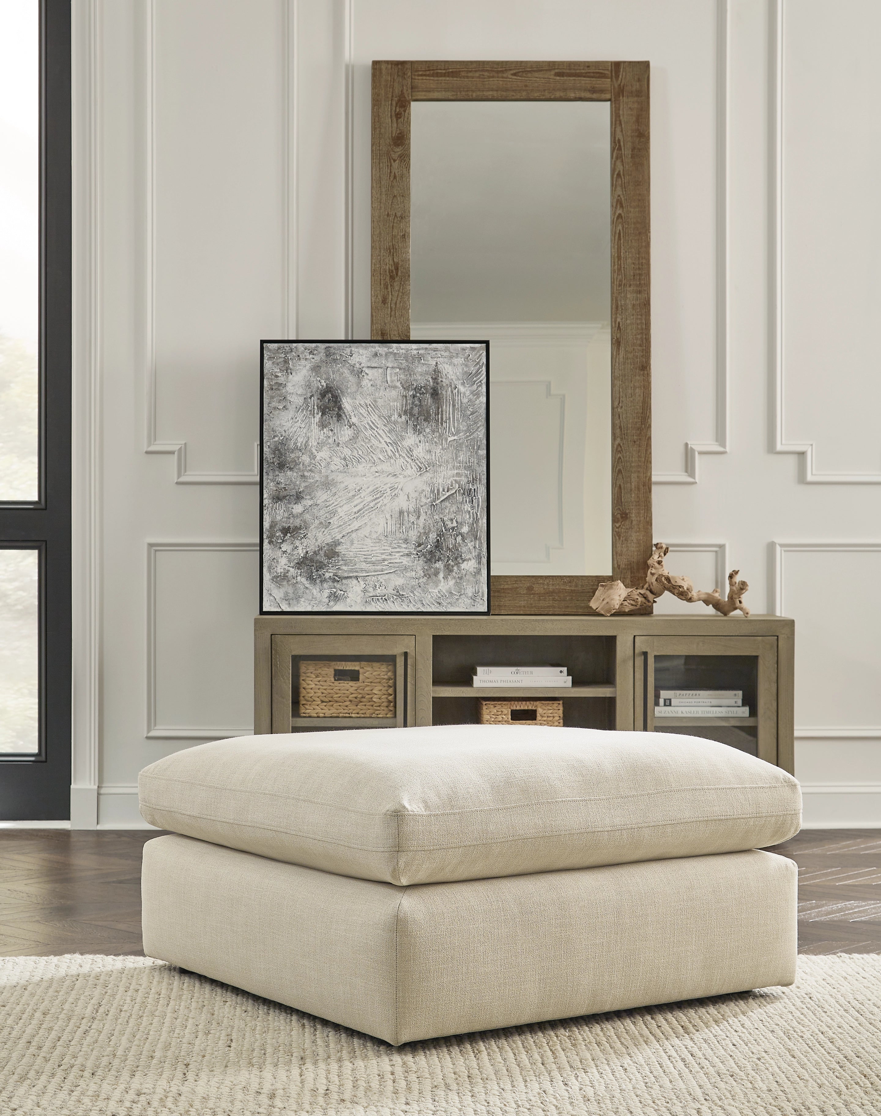 Elyza Oversized Ottoman Linen Fabric