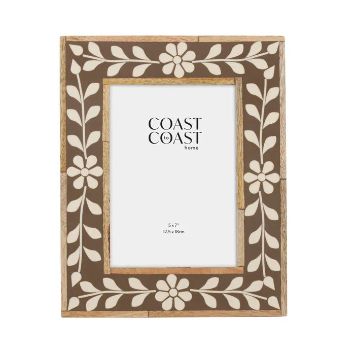 Judith Floral Wood & Resin Photo Frame