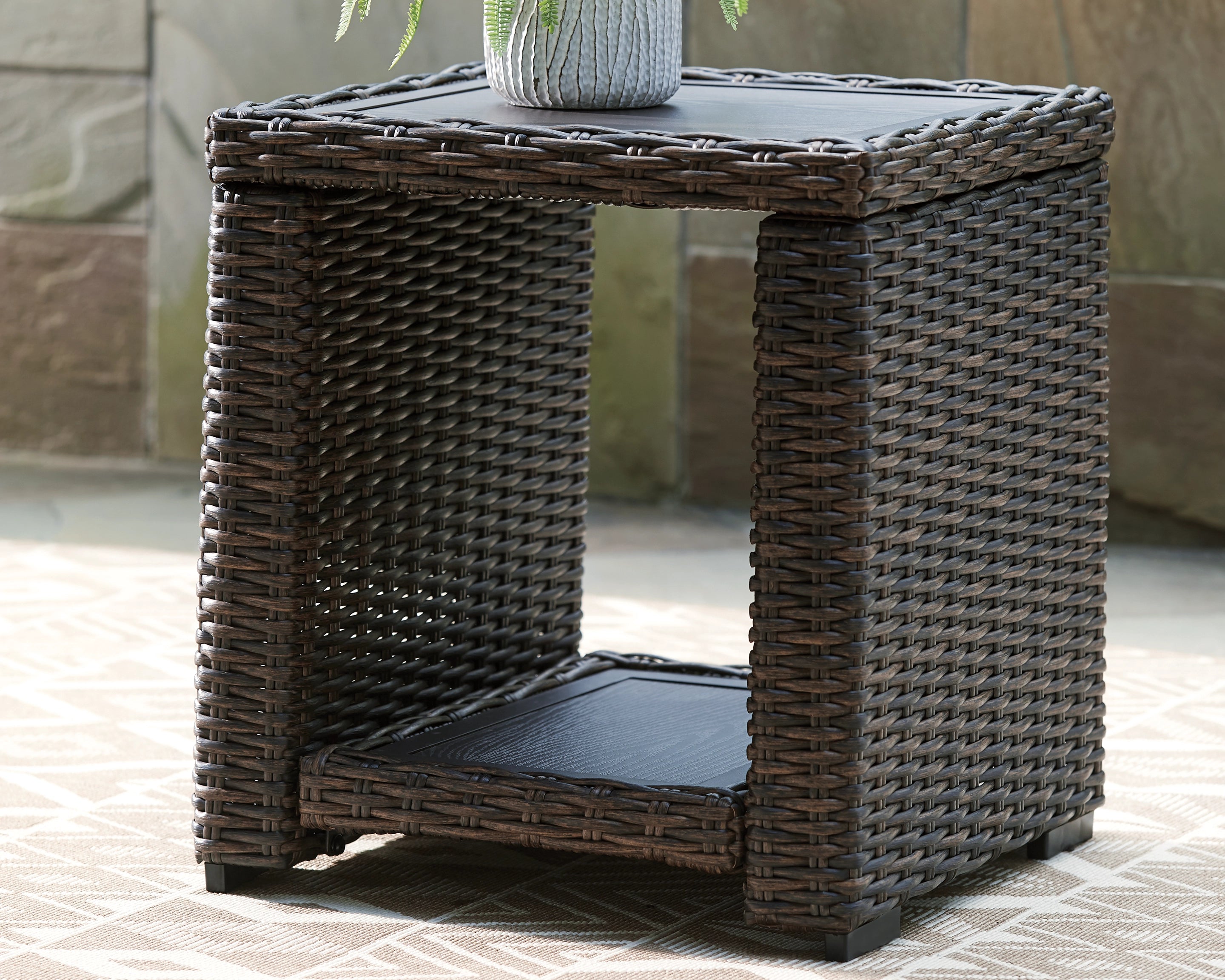 Grasson Lane Square Outdoor Side Table