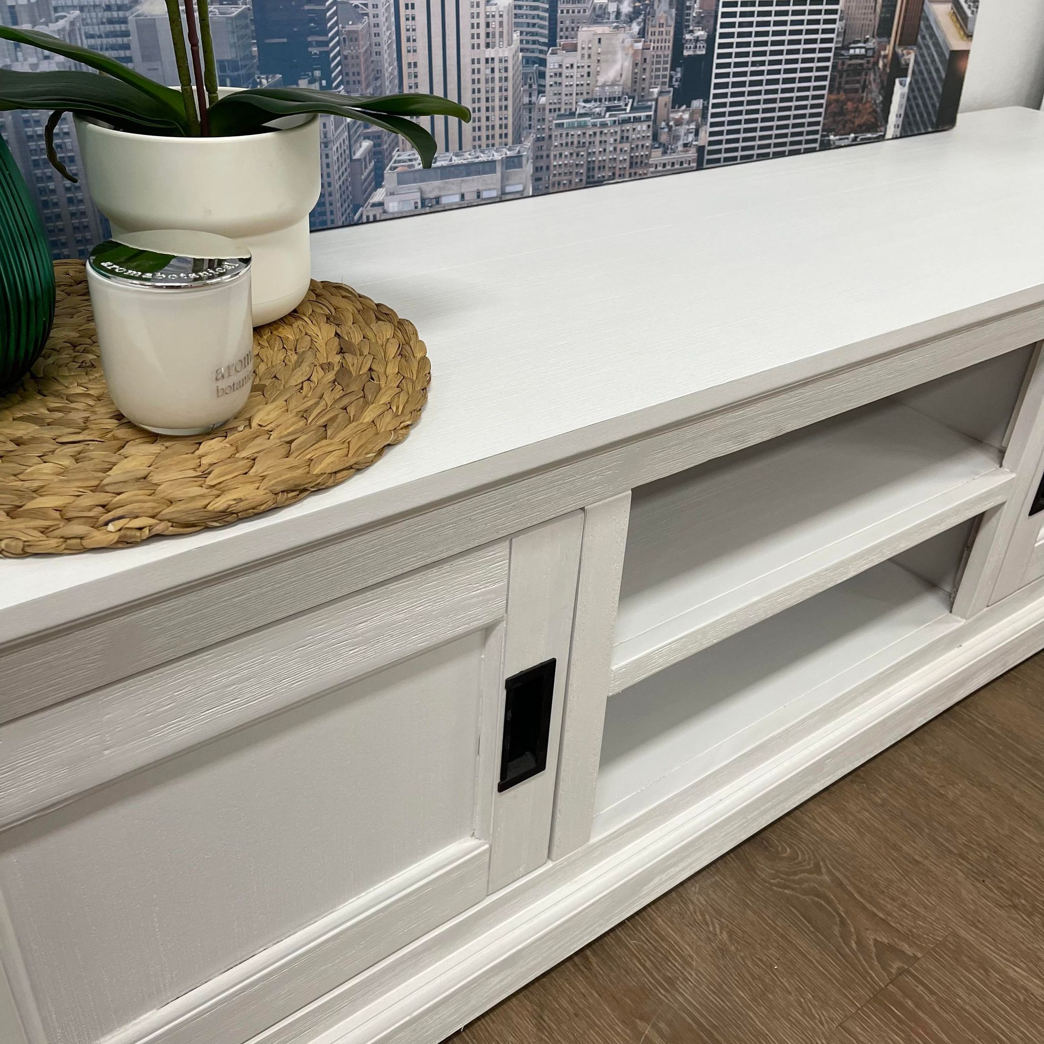 Hampton Coastal 1700mm TV Unit - White