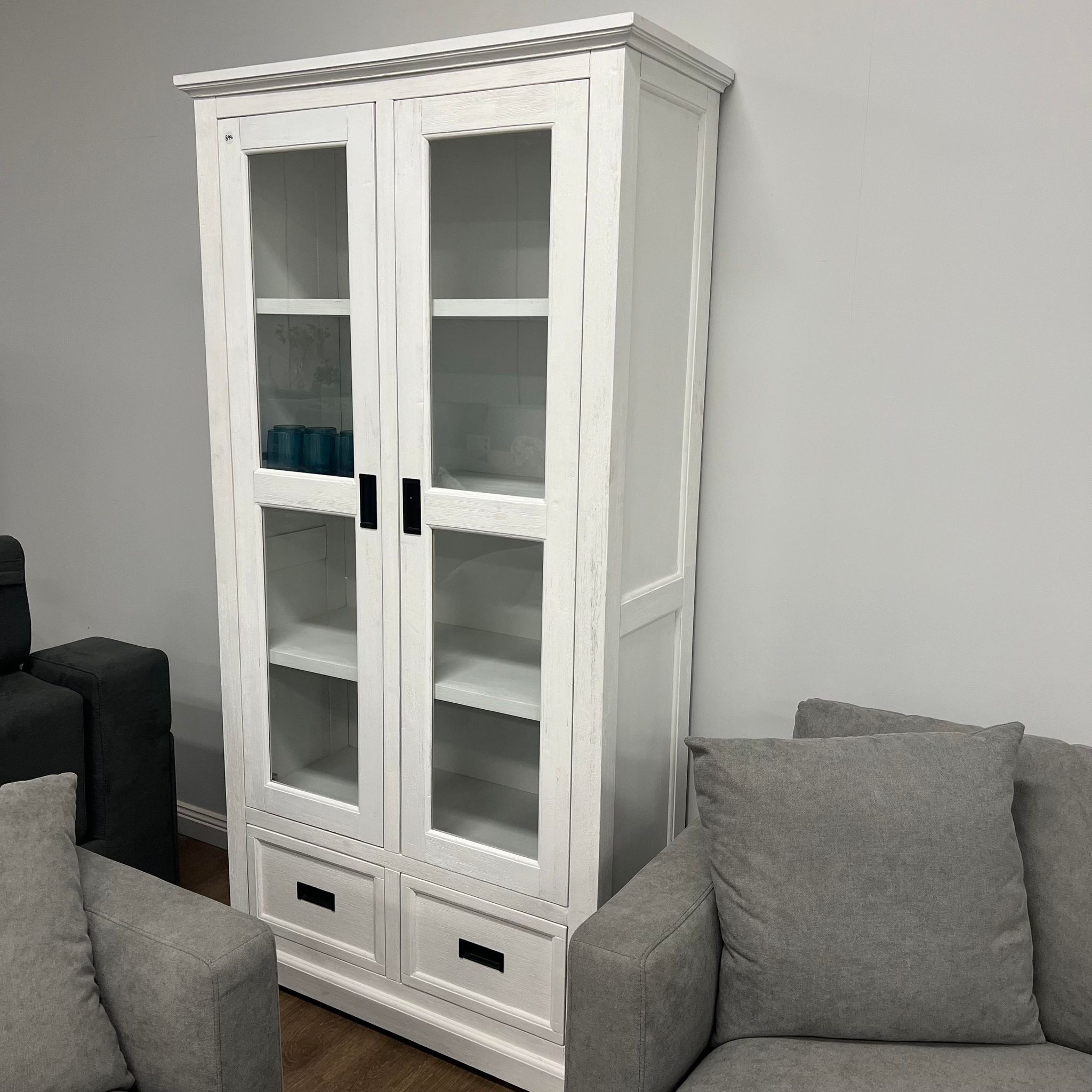 Hampton Coastal White Display Cabinet - White – InStyle Furniture