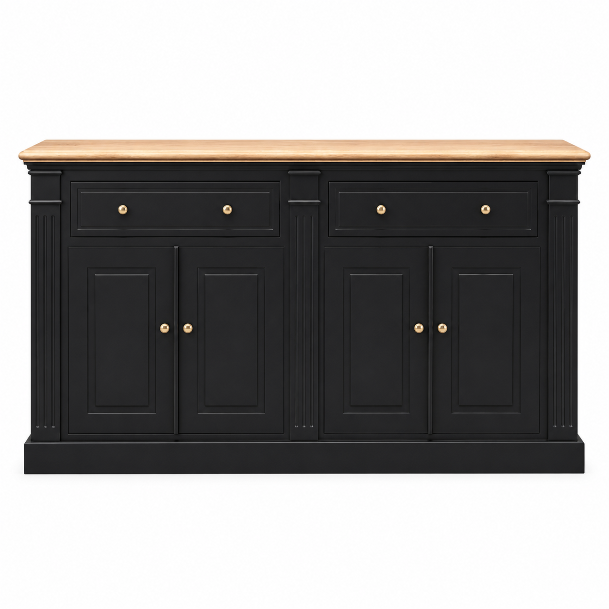 Hampton Deluxe Two Tone 180cm Buffet – Black & Natural
