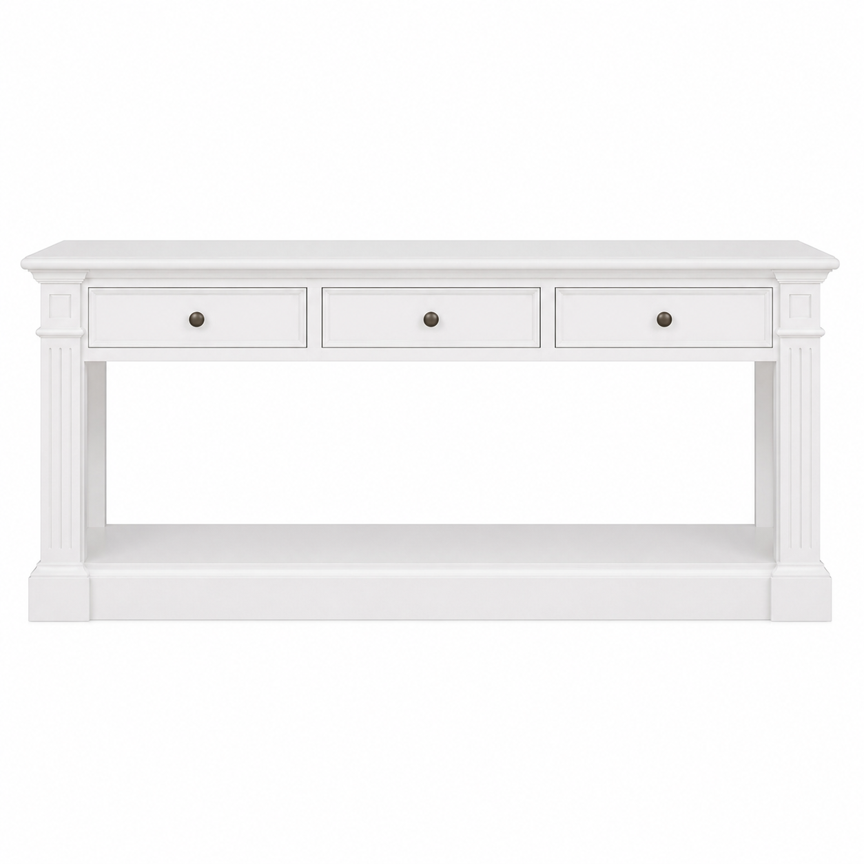 Hampton Deluxe 200cm Hall Stand – White