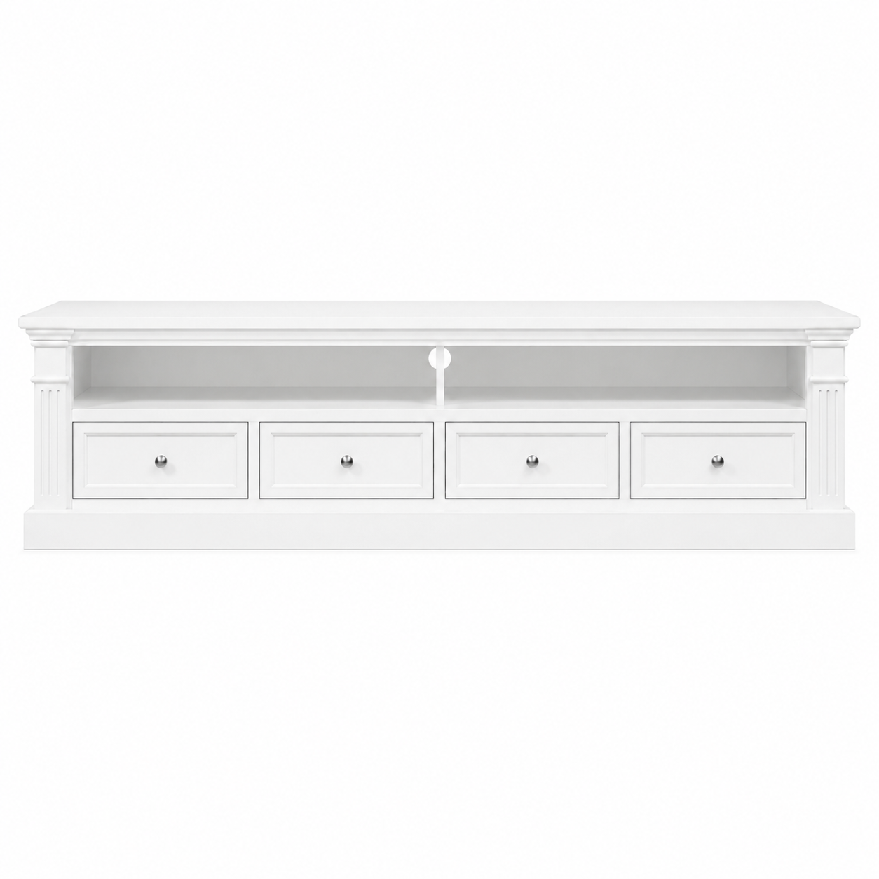 Hampton Deluxe TV Unit – White – 220cm