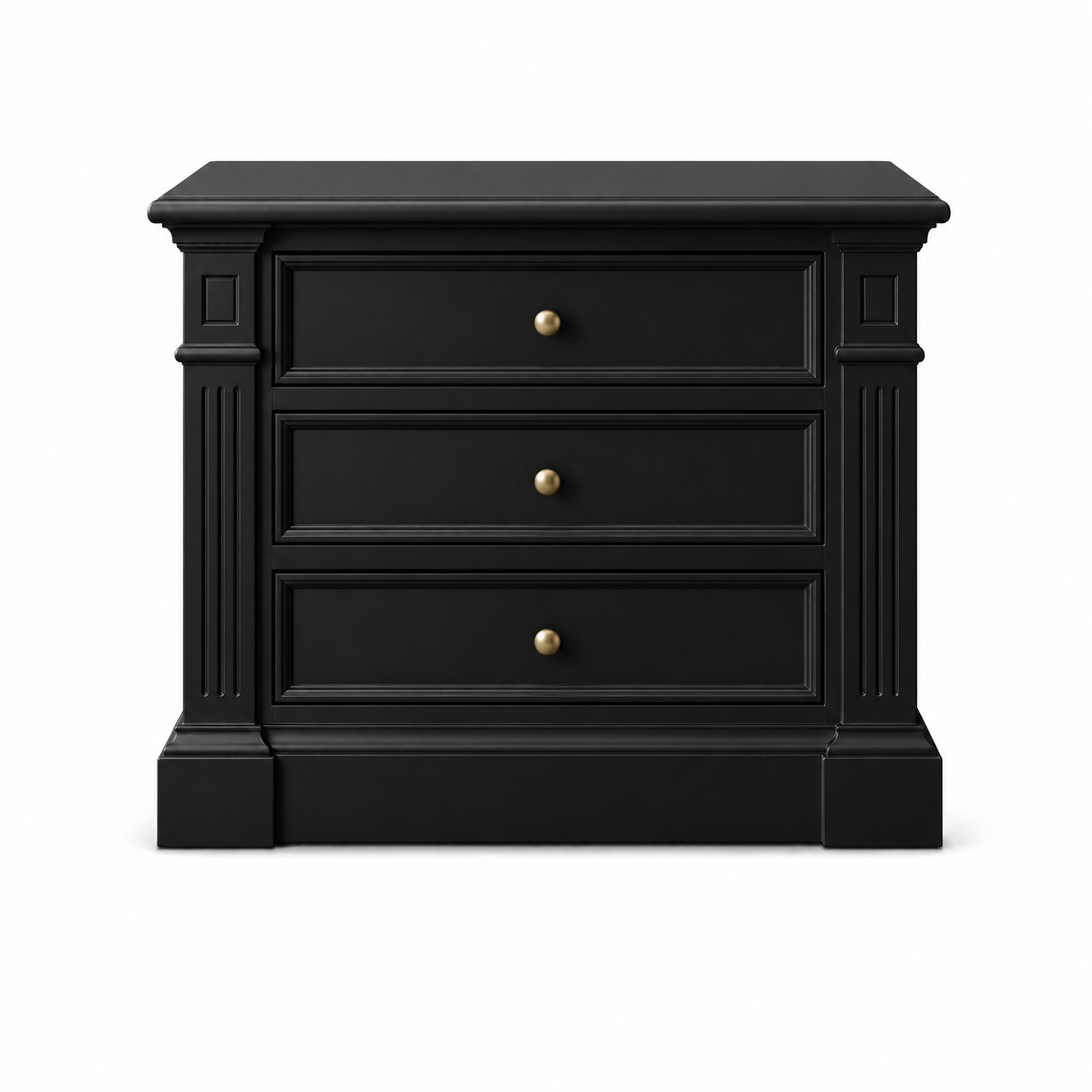 Hampton Deluxe Bedside Table – Black