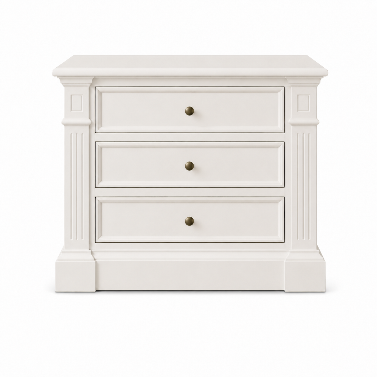 Hampton Deluxe Bedside Table – White