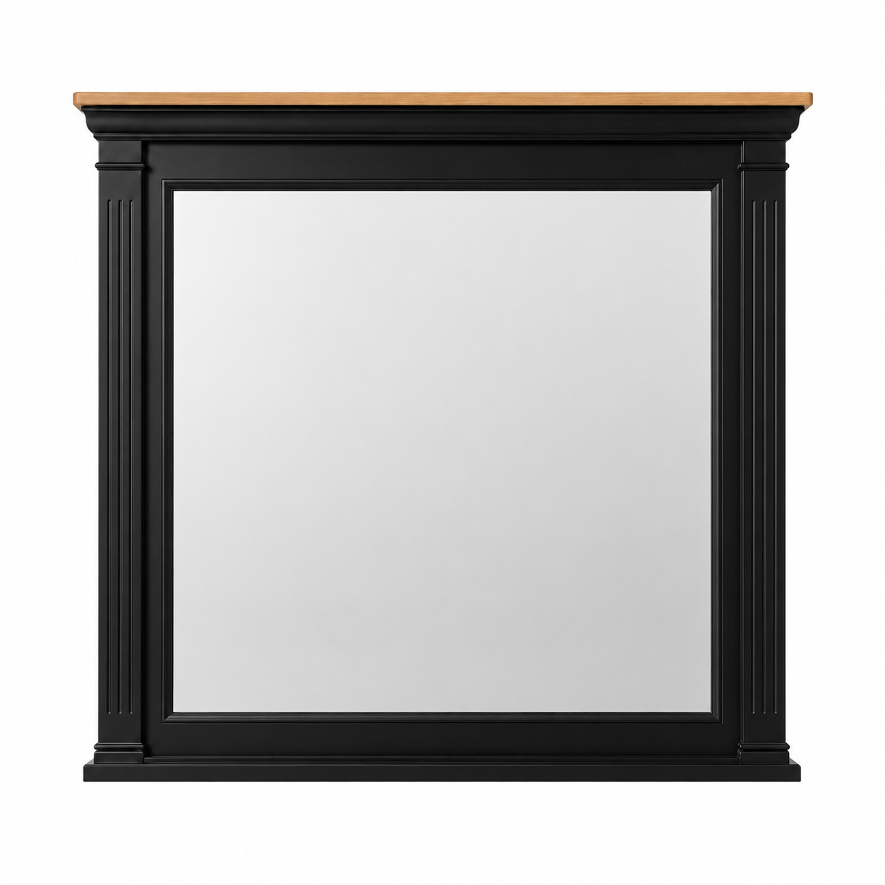 Hampton Deluxe Two Tone Mirror – Black & Natural