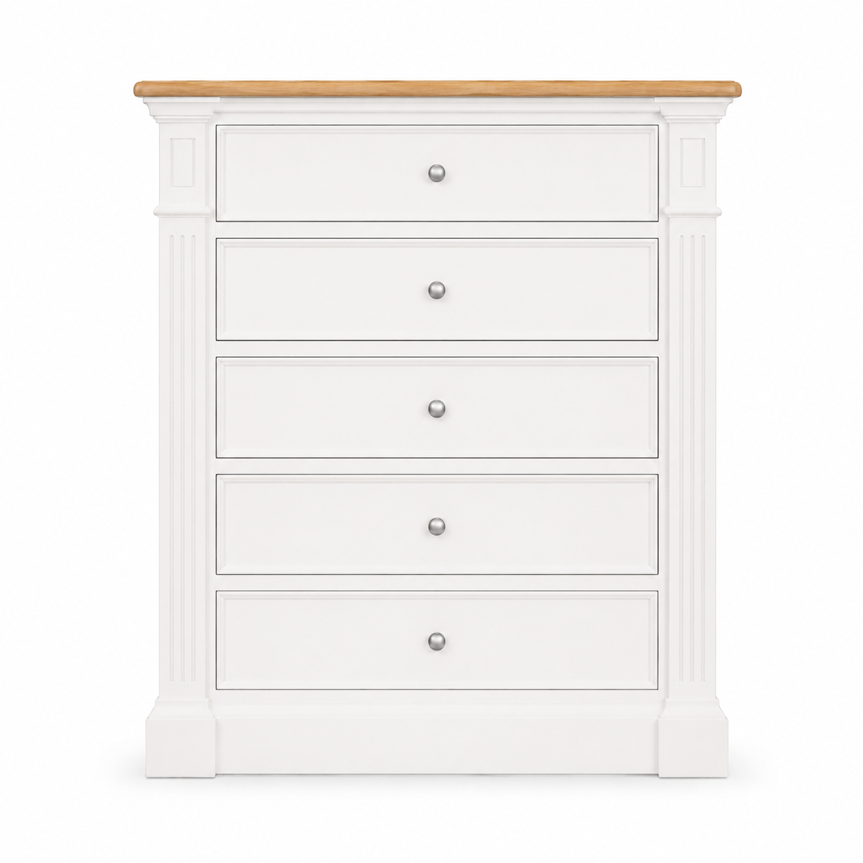 Hampton Deluxe Two Tone Tallboy – White & Natural