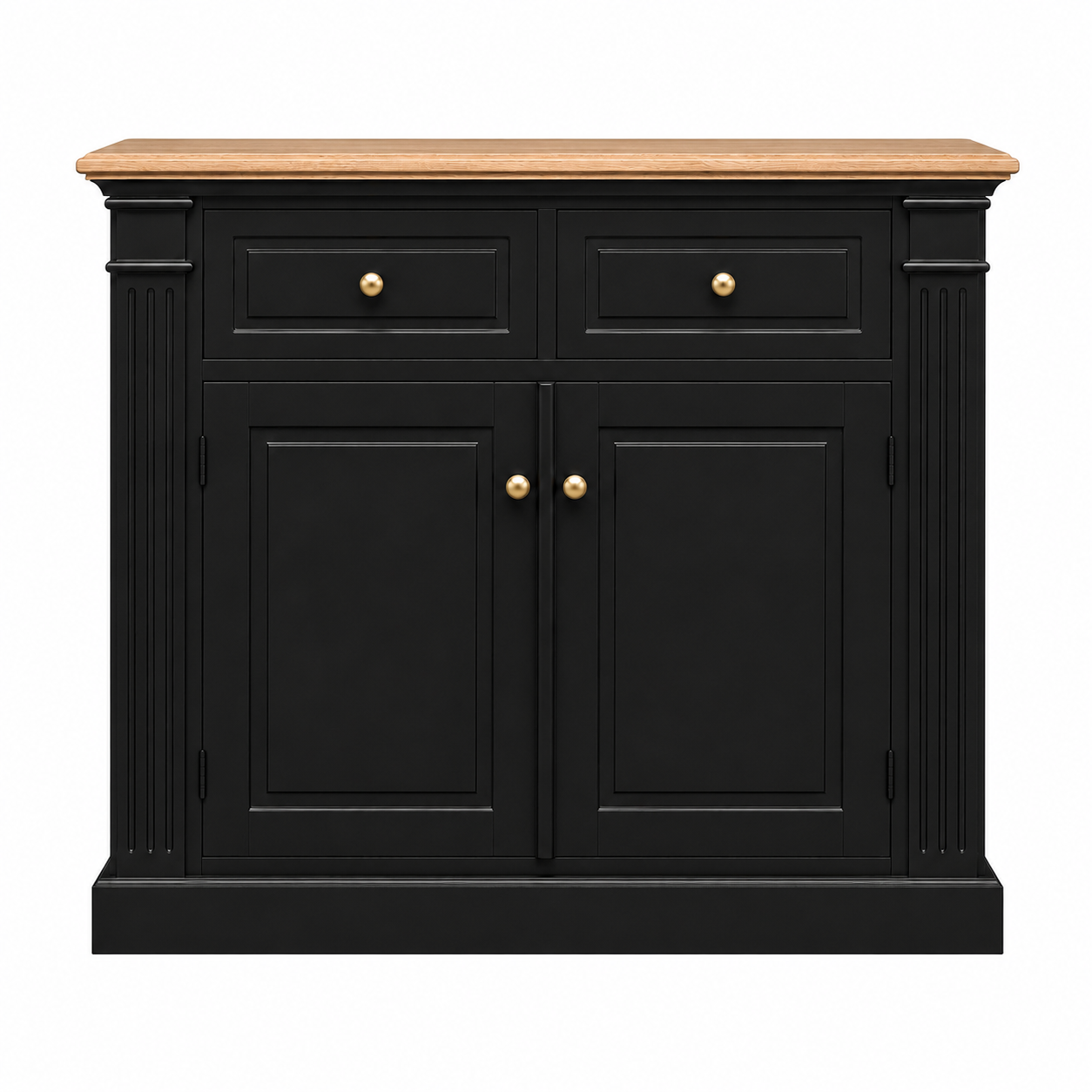 Hampton Deluxe Two Tone 120cm Buffet – Black & Natural