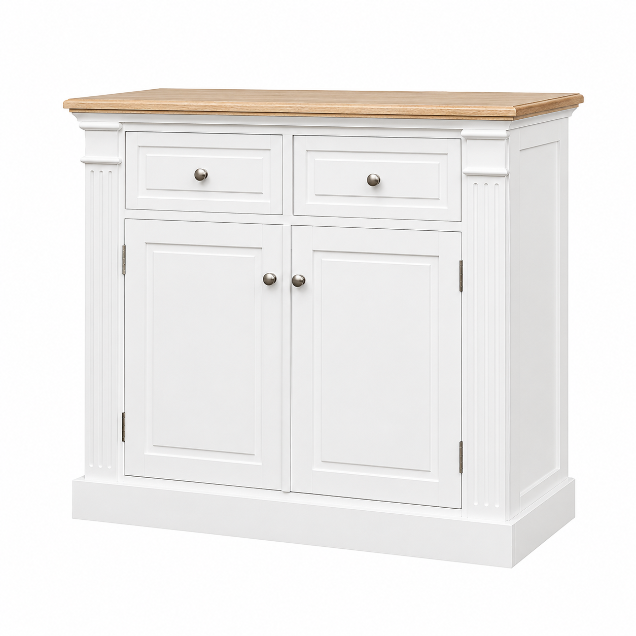 Hampton Deluxe Two Tone 120cm Buffet – White & Natural