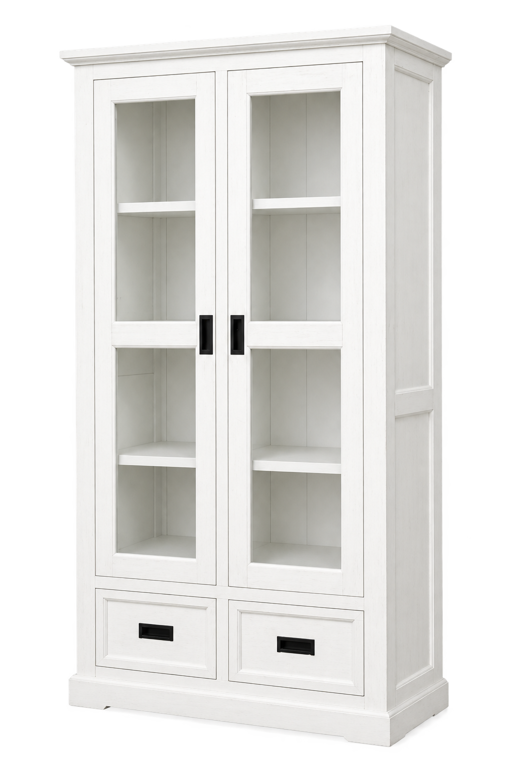 Hampton Coastal White Display Cabinet - White