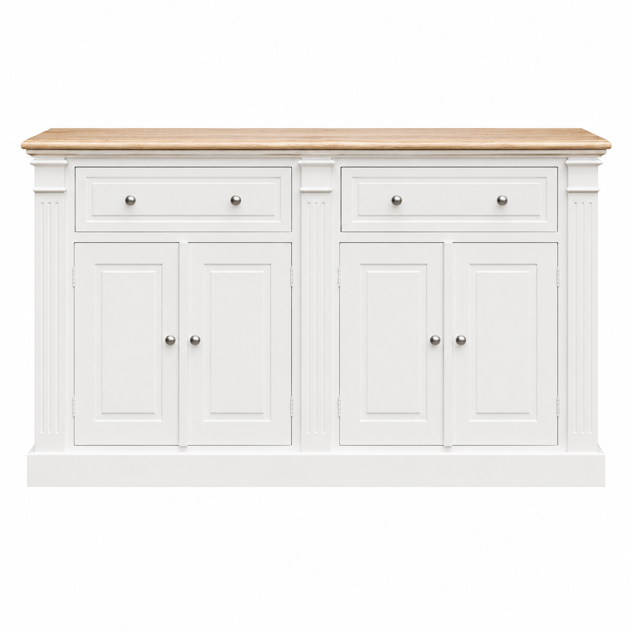 Hampton Deluxe Two Tone 180cm Buffet – White & Natural