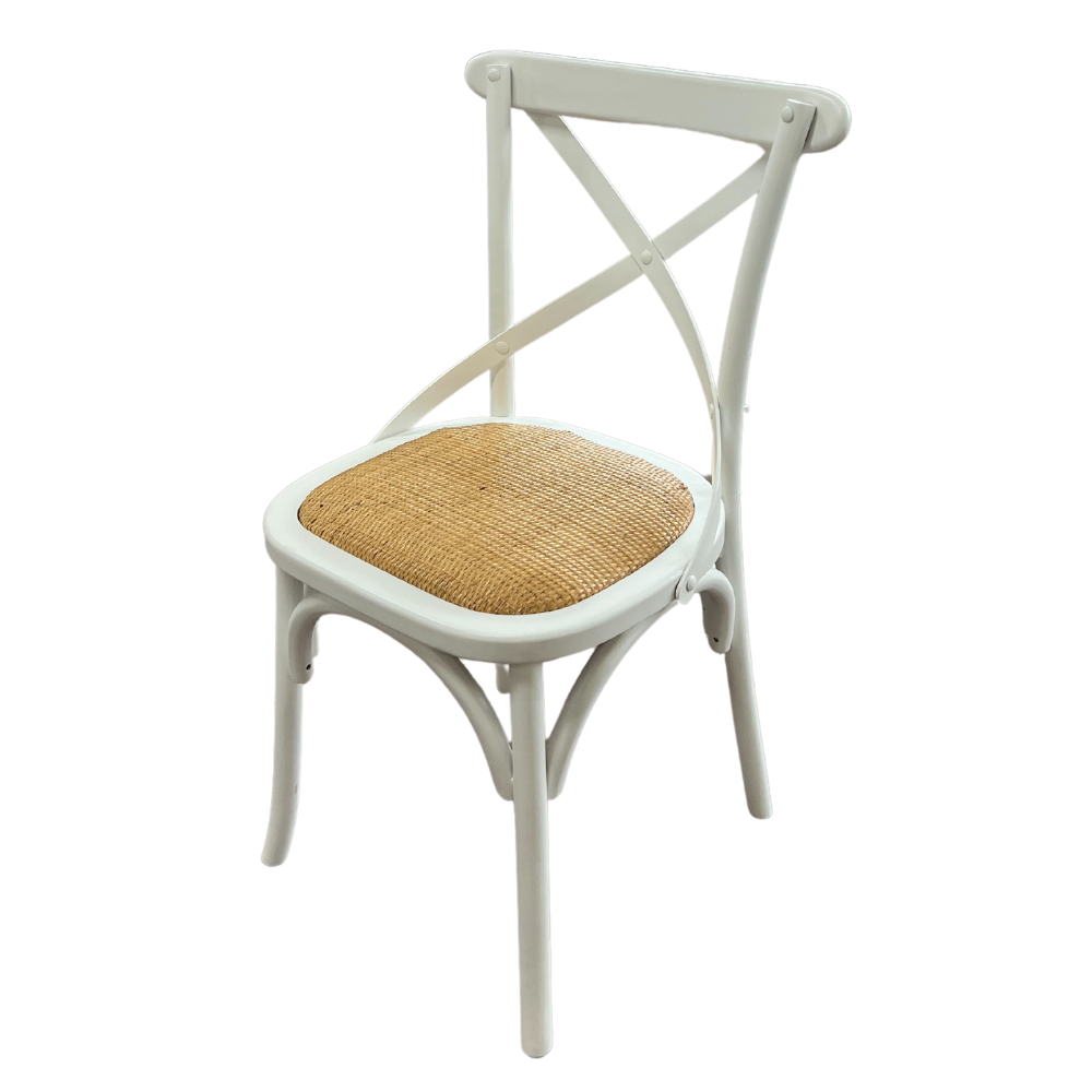 InStyle Cross Back Chair - White
