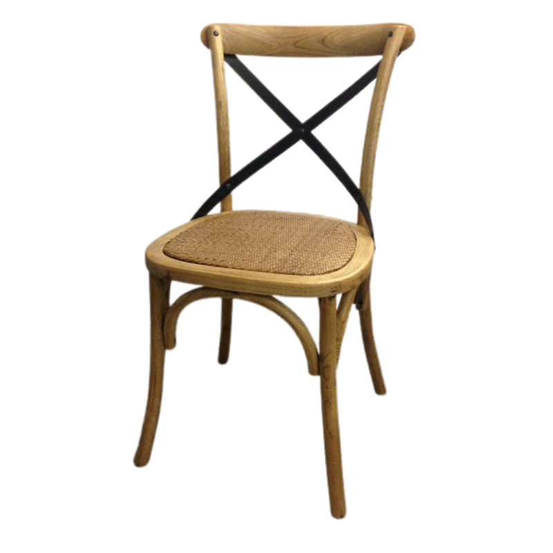 Industrial Crossback Chair - Natural