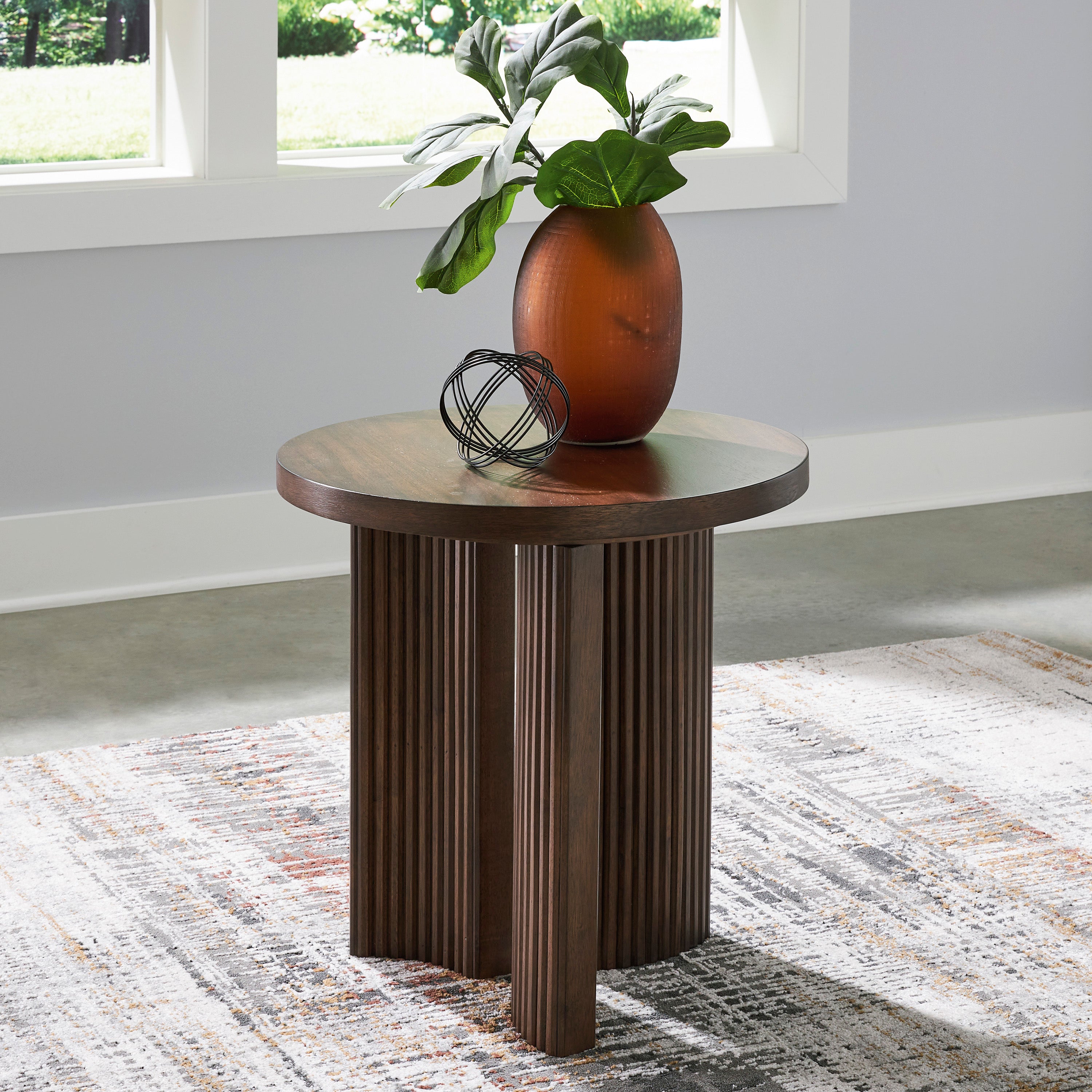 Korestone Side Table - Dark Brown