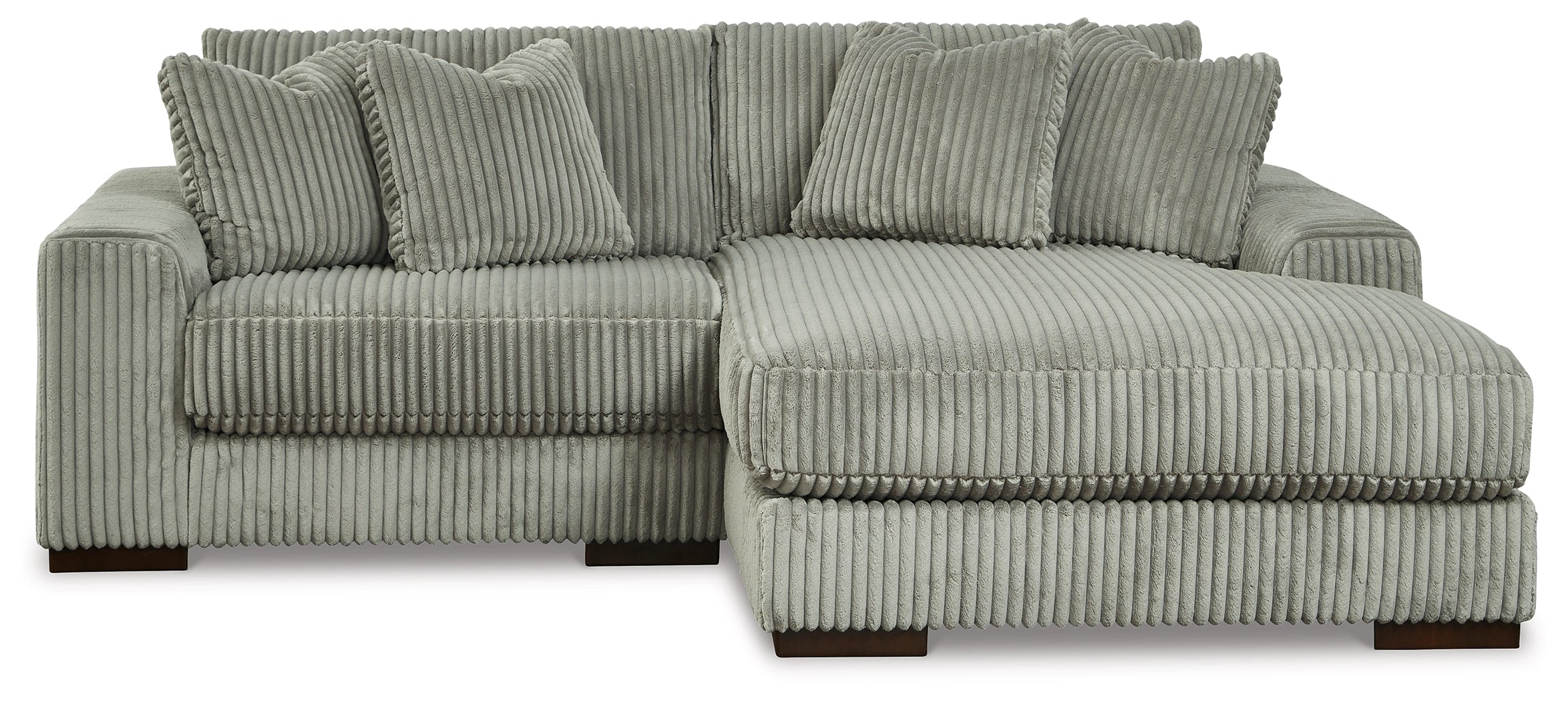Lindyn 2 Seater Sectional with Right Hand Facing Chaise Fog Fabric