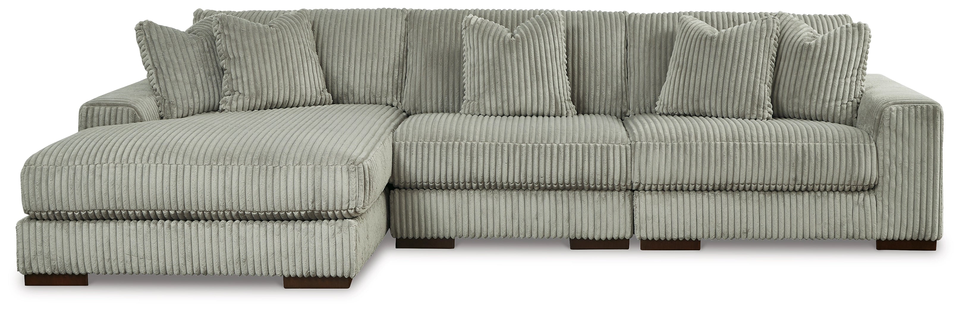 Lindyn 3 Seater Sectional with Left Hand Facing Chaise Fog Fabric