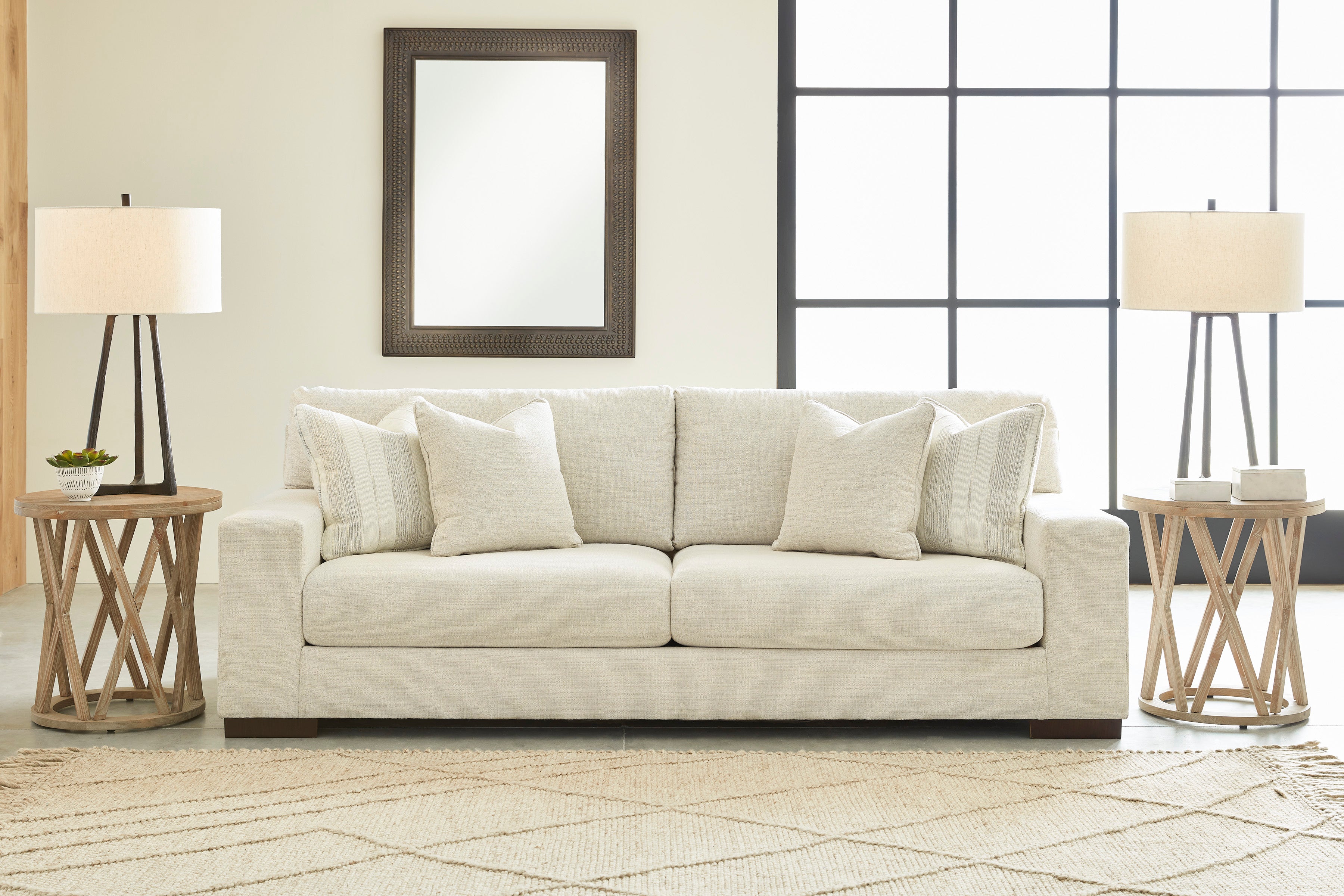 Maggie 3 Seater Sofa in Birch Fabric