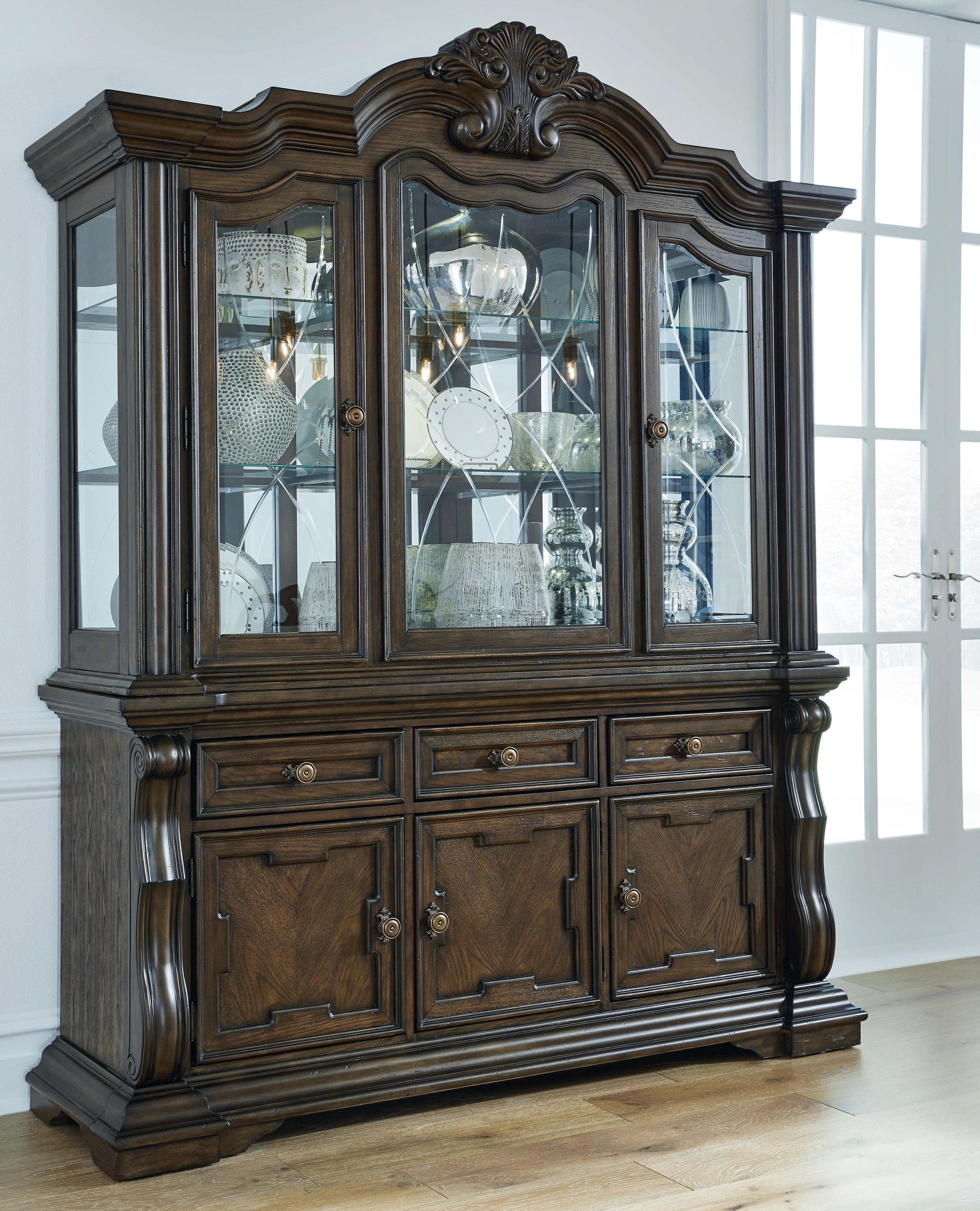 Maylee Buffet and Hutch Display Cabinet
