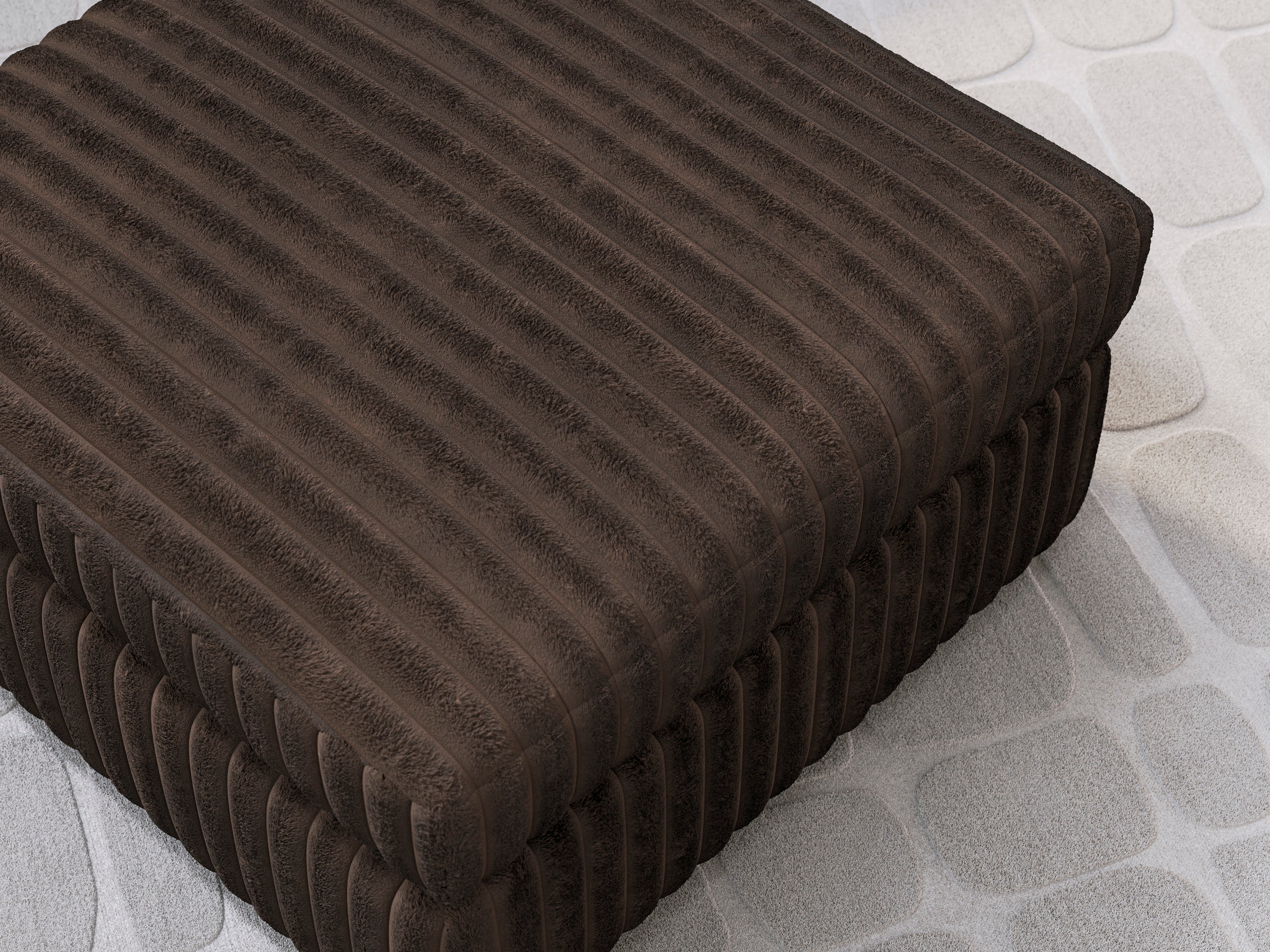 Midnight Madness Oversize Accent Ottoman Chocolate