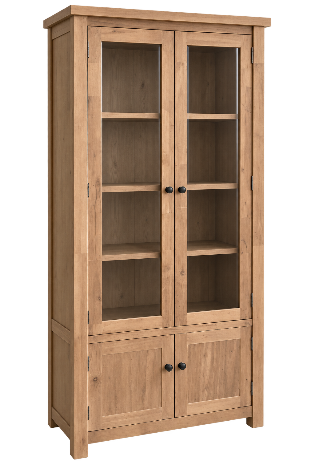 New Age Glass Display Cabinet - Natural