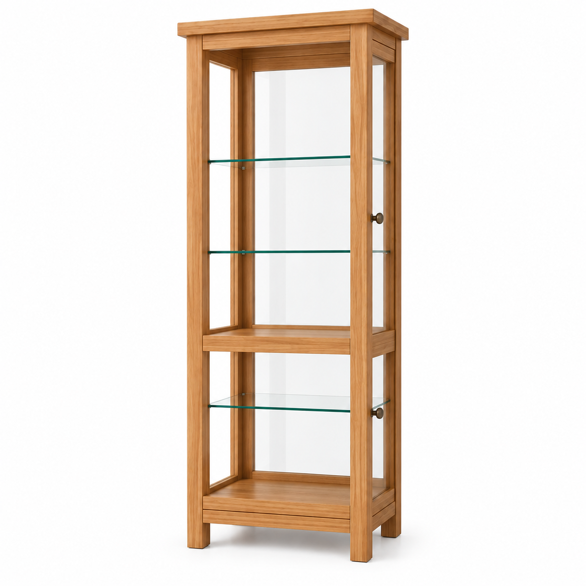 New Age Victoria Half Display Cabinet - Natural