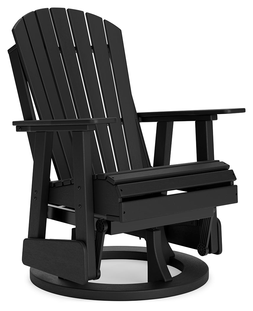 Hyland Wave Outdoor Swivel Glider Chair – Black Finish