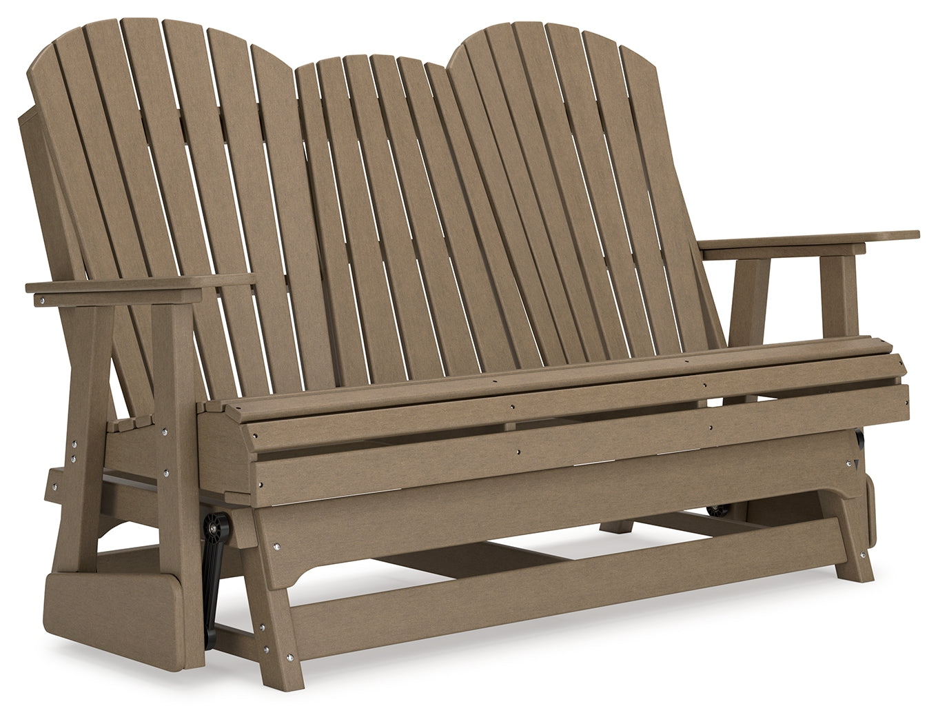 Hyland Wave Outdoor 2-Seater Glider Loveseat – Driftwood Finish