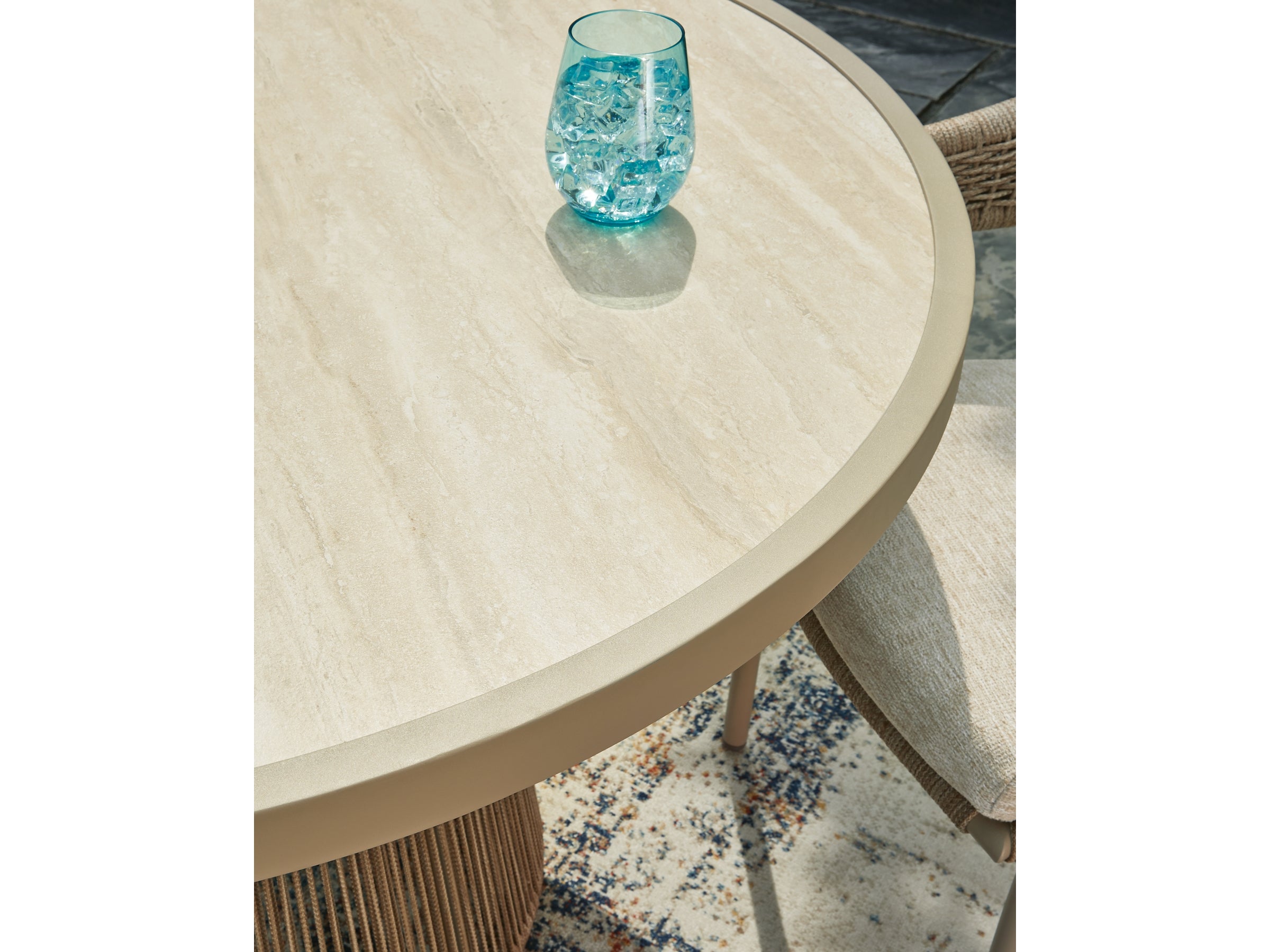Ocean Park Outdoor Dining Table & 4 Chairs Set – Natural